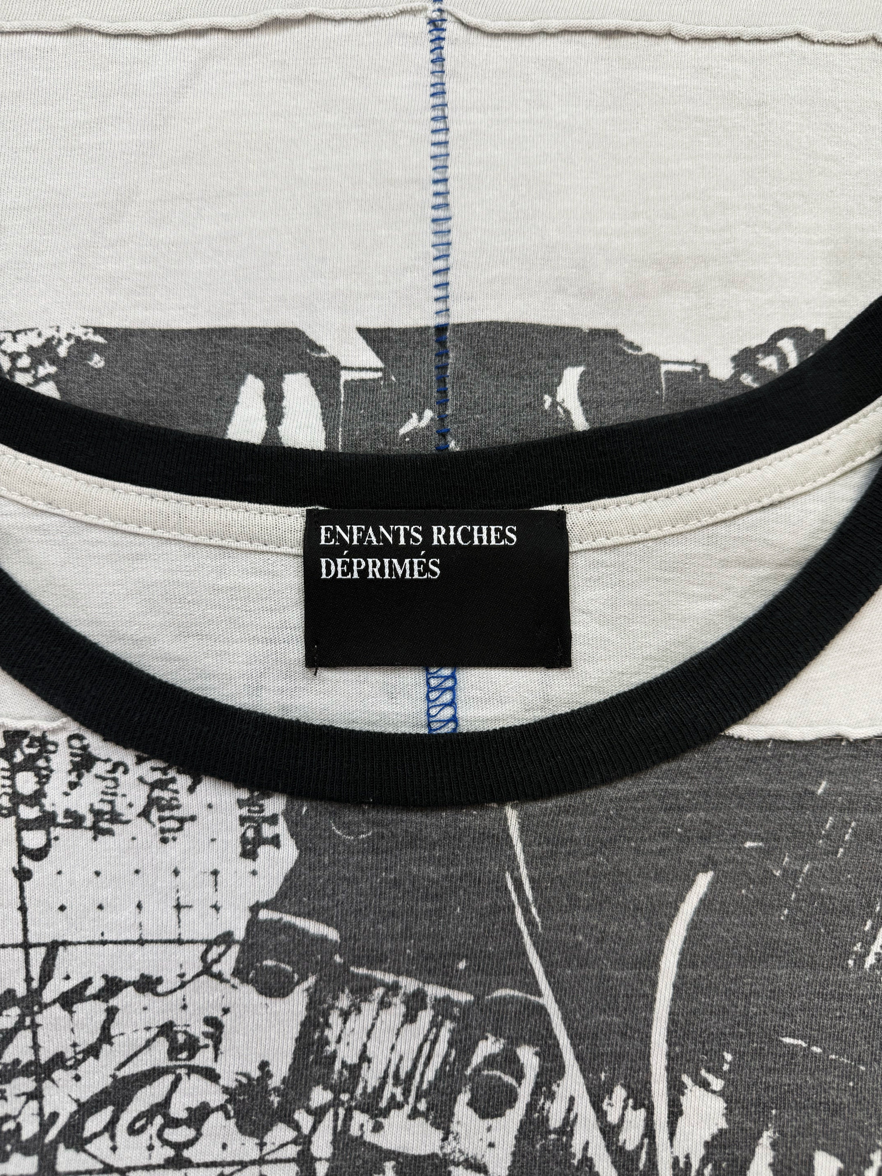 Enfants Riches Deprimes ‘Regression IV’ Cropped Contrast Stitch T-Shirt