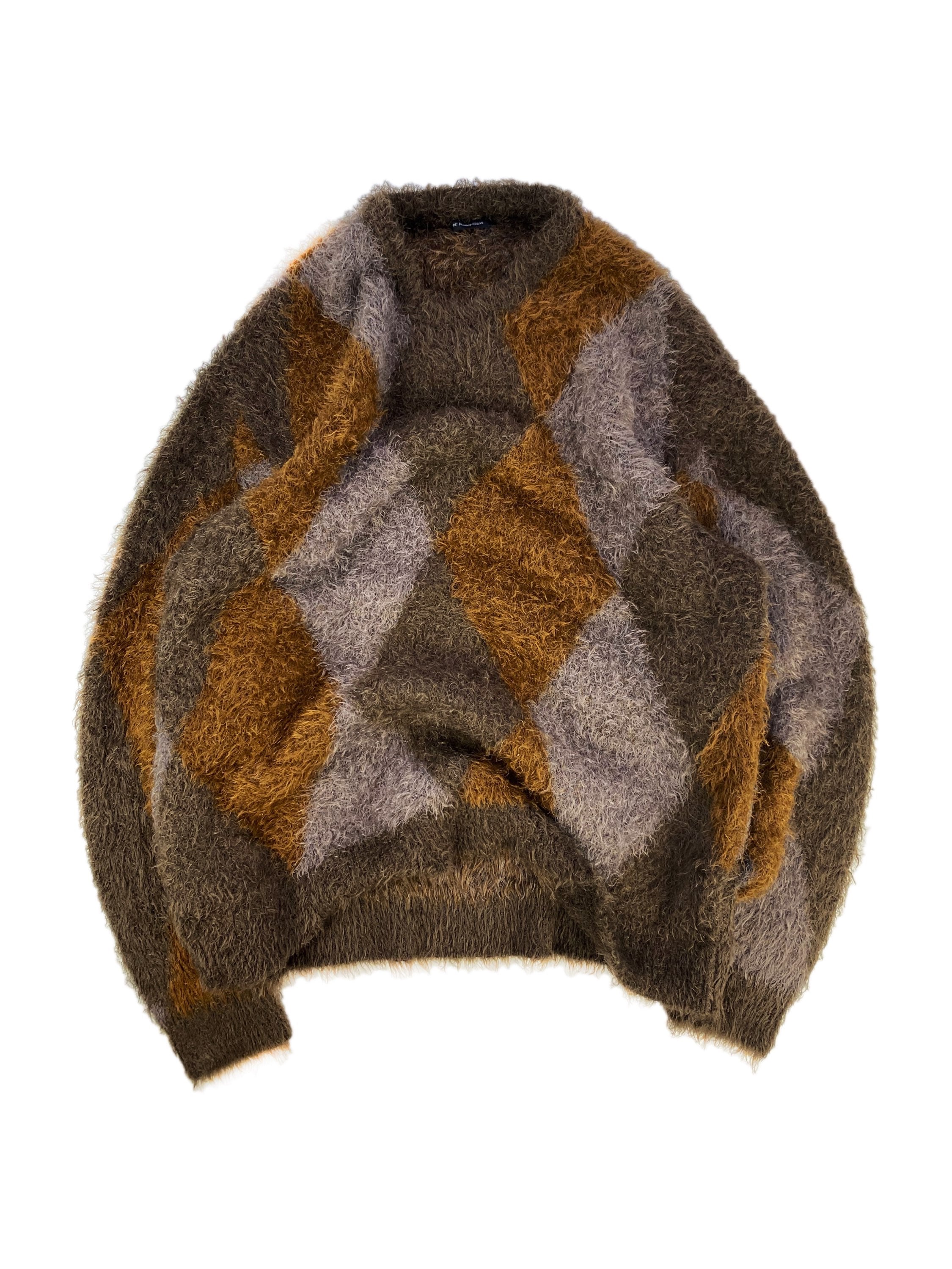 Number (N)ine Shag Knit Geometric Tonal Patterned Sweater