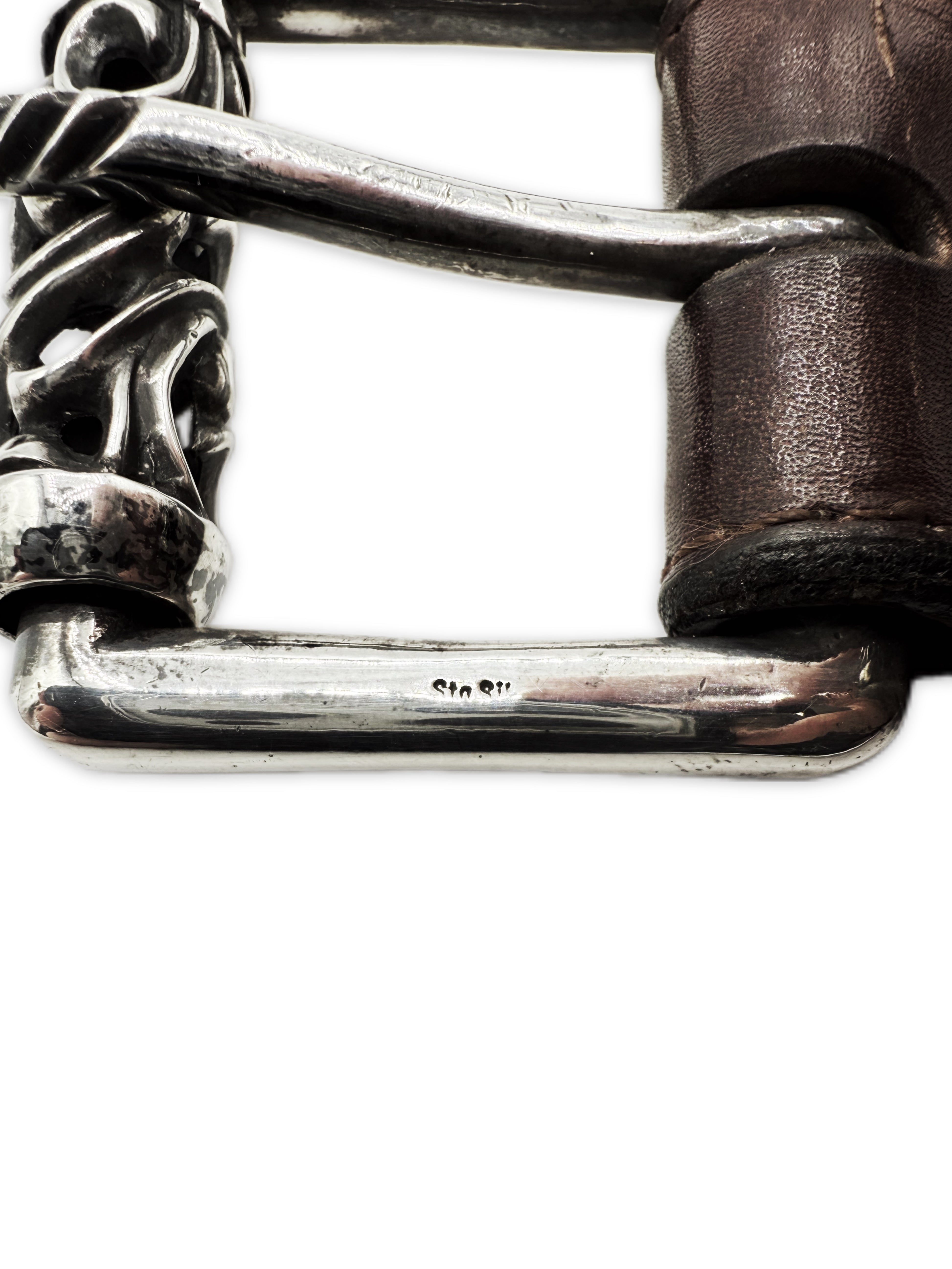 Chrome Hearts Brown Double .925 Silver Roller Belt