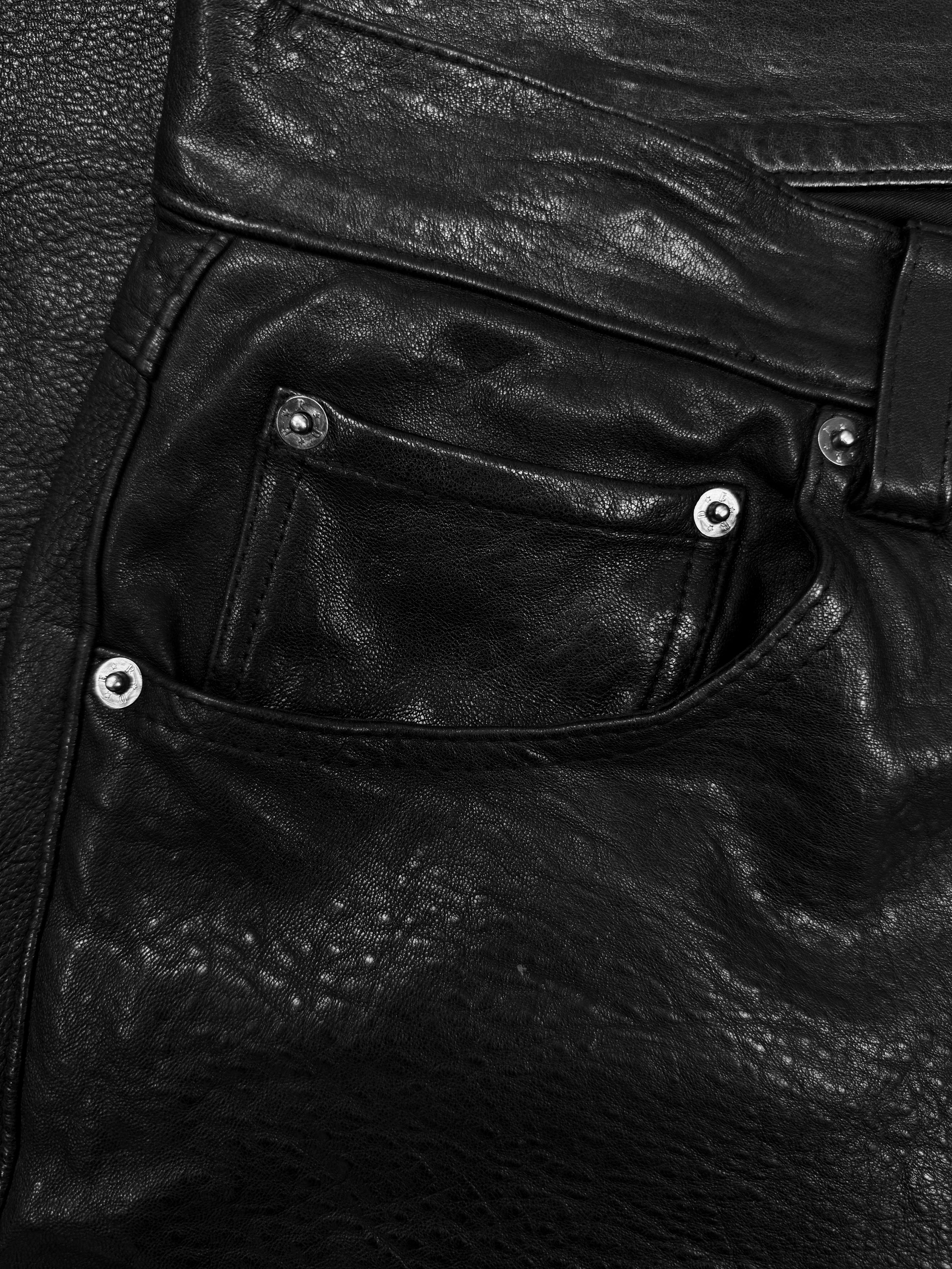 AW23 Enfants Riches Deprimes Lambskin Leather Flared Pants