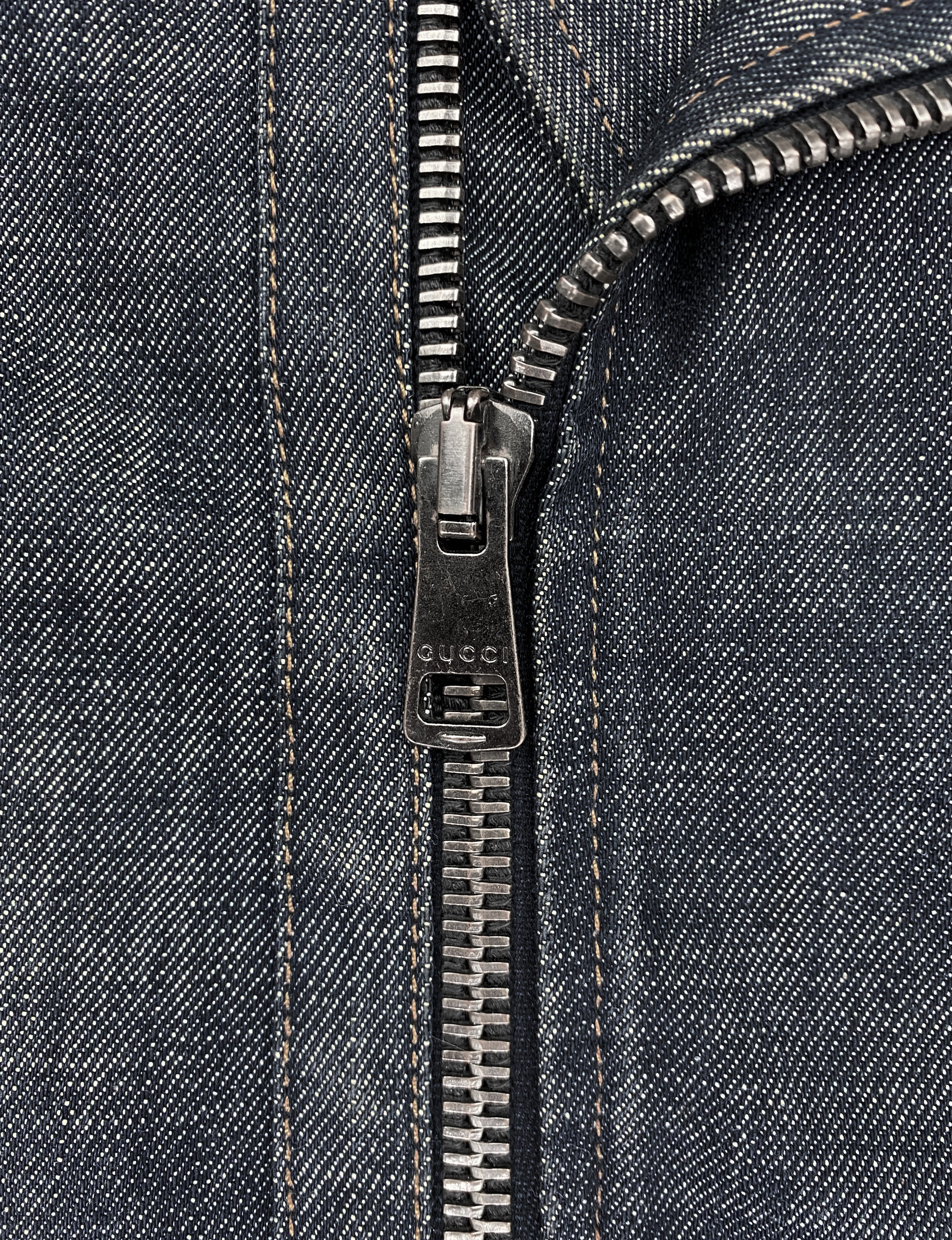 Gucci Coarse Denim Perfecto Biker Jacket