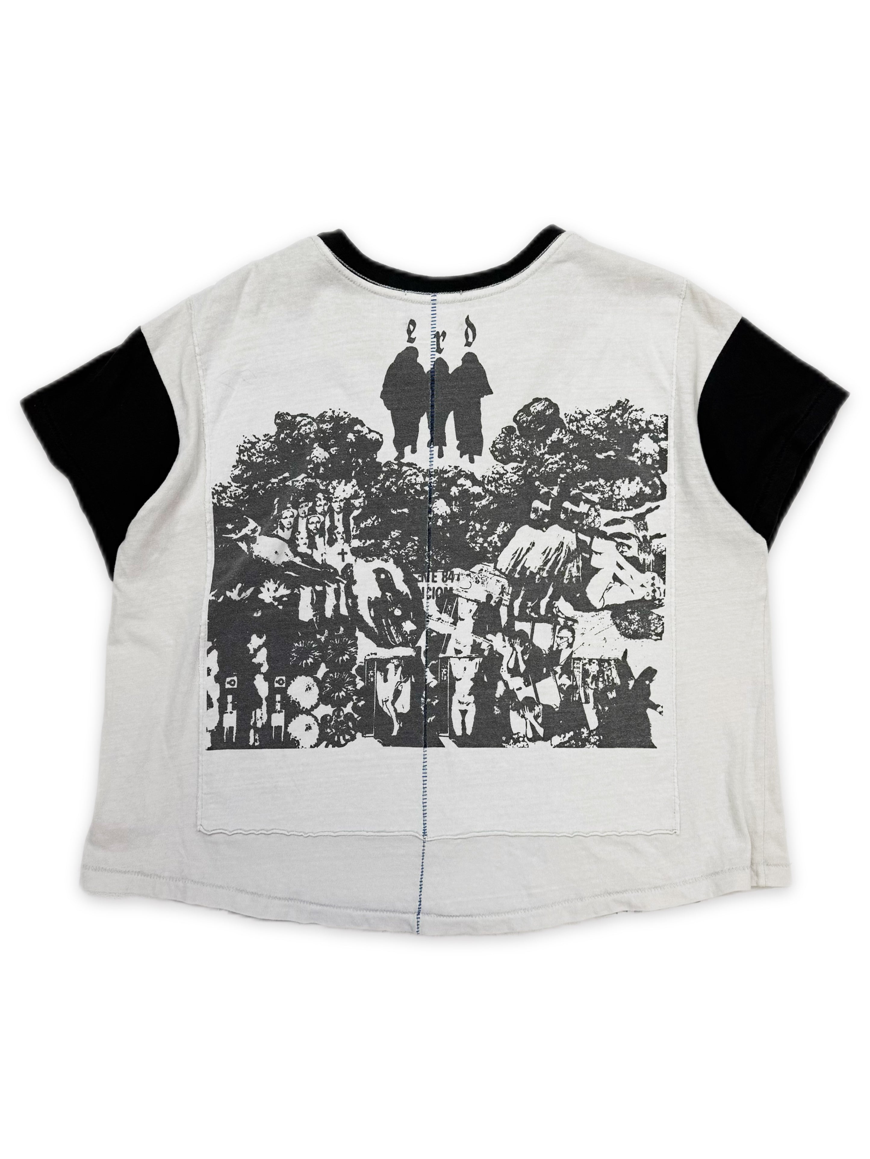 Enfants Riches Deprimes ‘Regression IV’ Cropped Contrast Stitch T-Shirt
