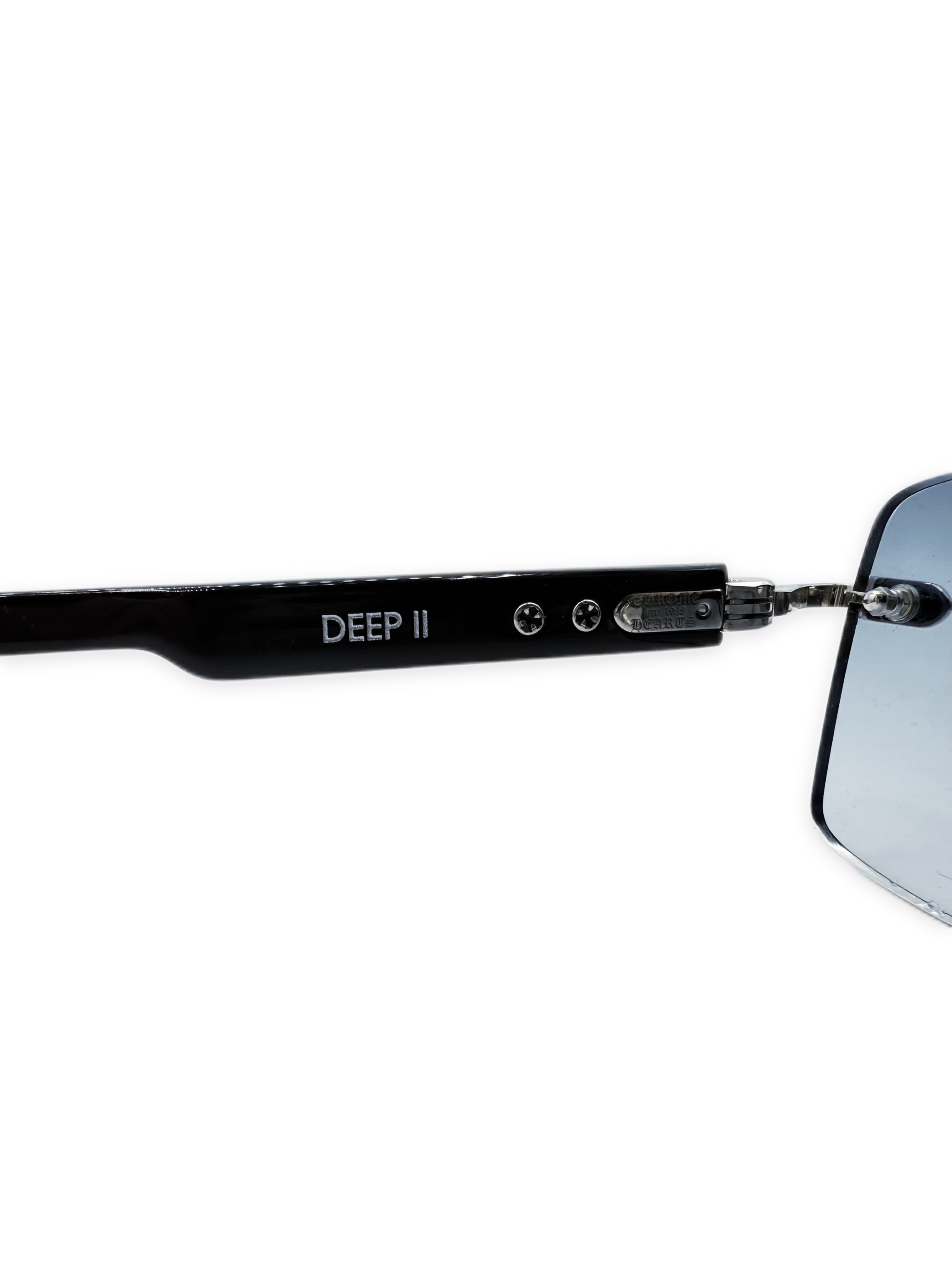 Chrome Hearts ‘Deep II’ Blue Tint Rimless Floral Sunglasses