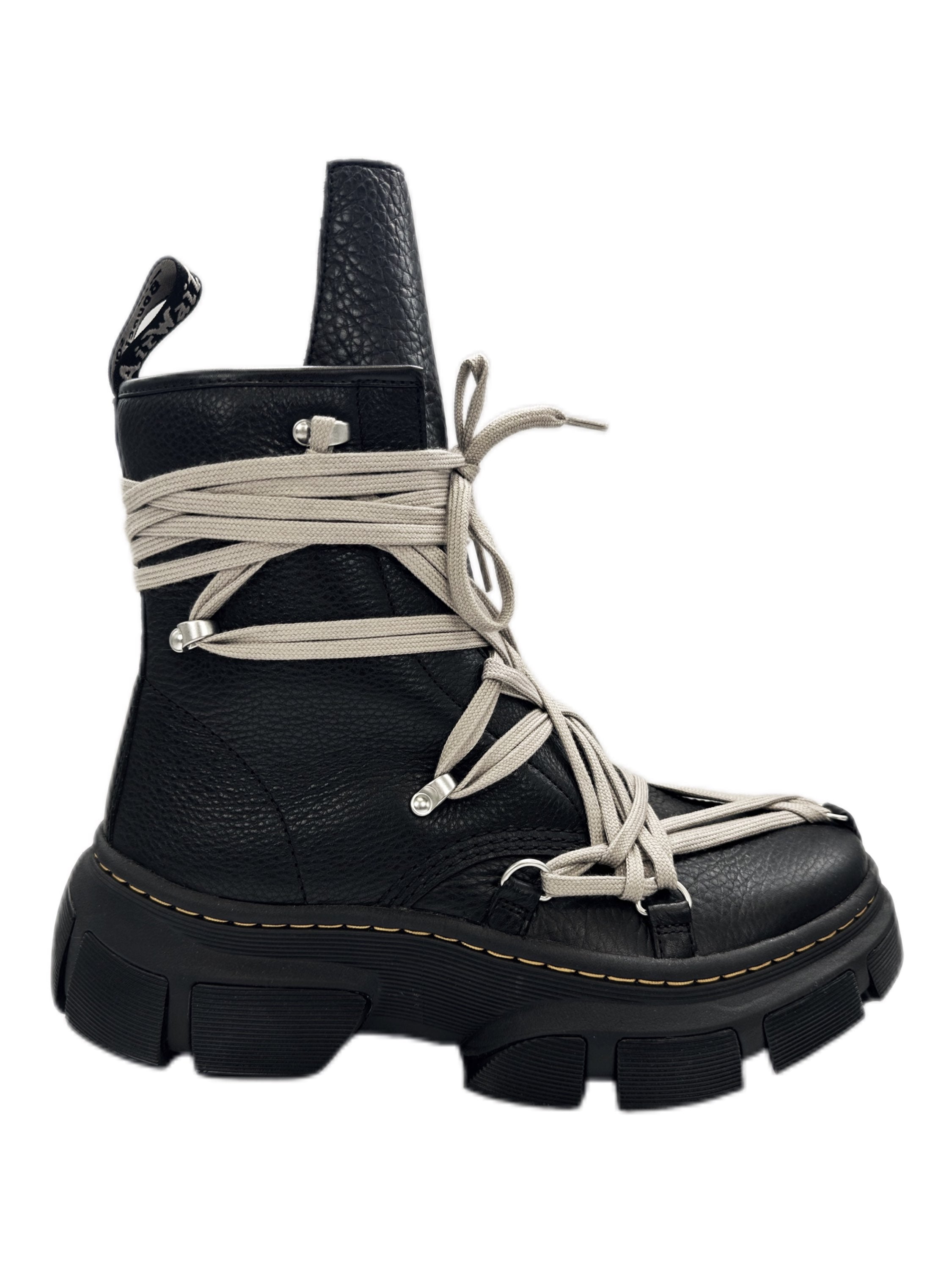 2024 Rick Owens x Dr Marten ‘1460’ DMXL Pentagram Lace Leather Boots