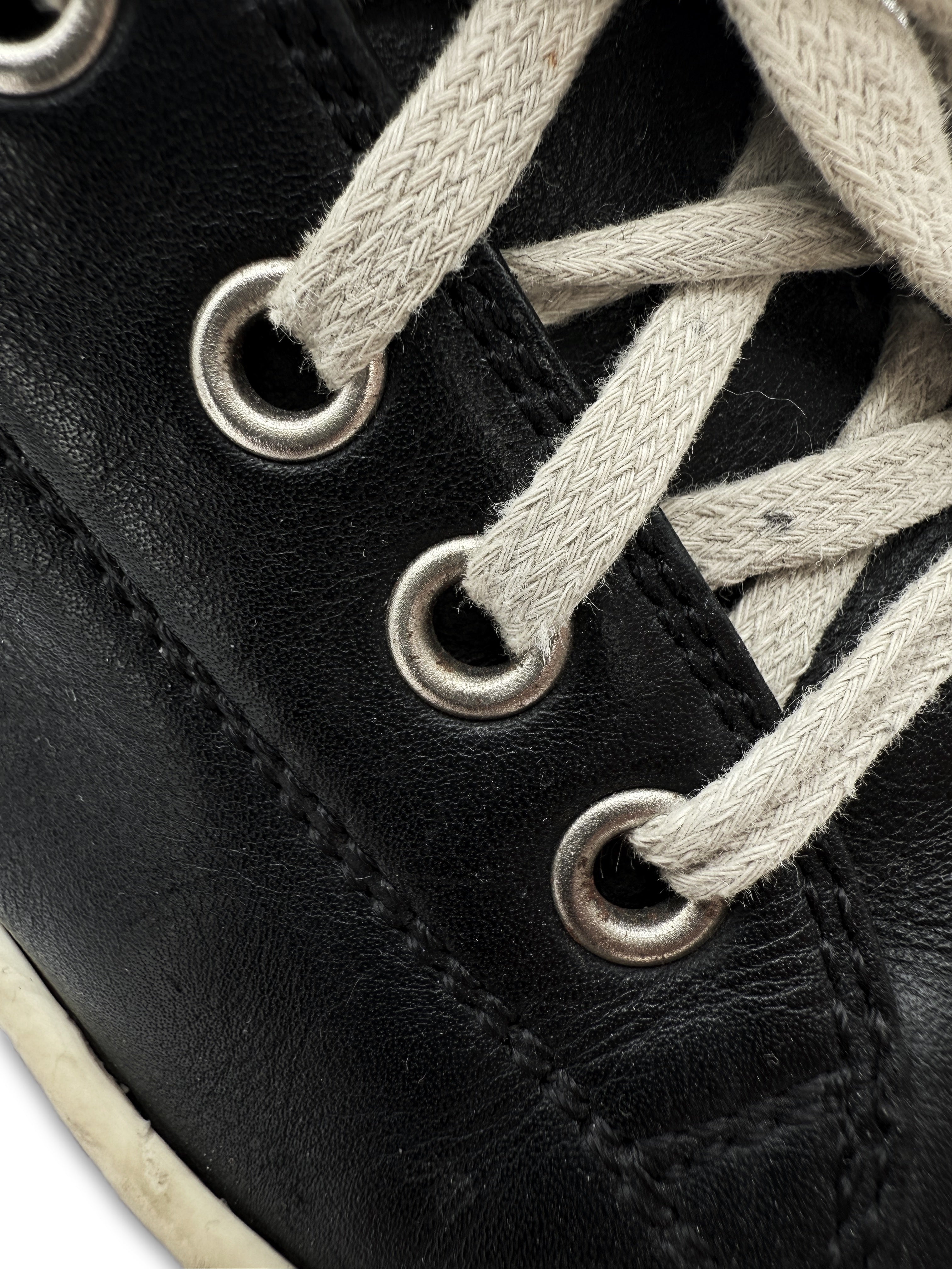 Rick Owens ‘Ramone’ Low-top Black Leather Sneakers