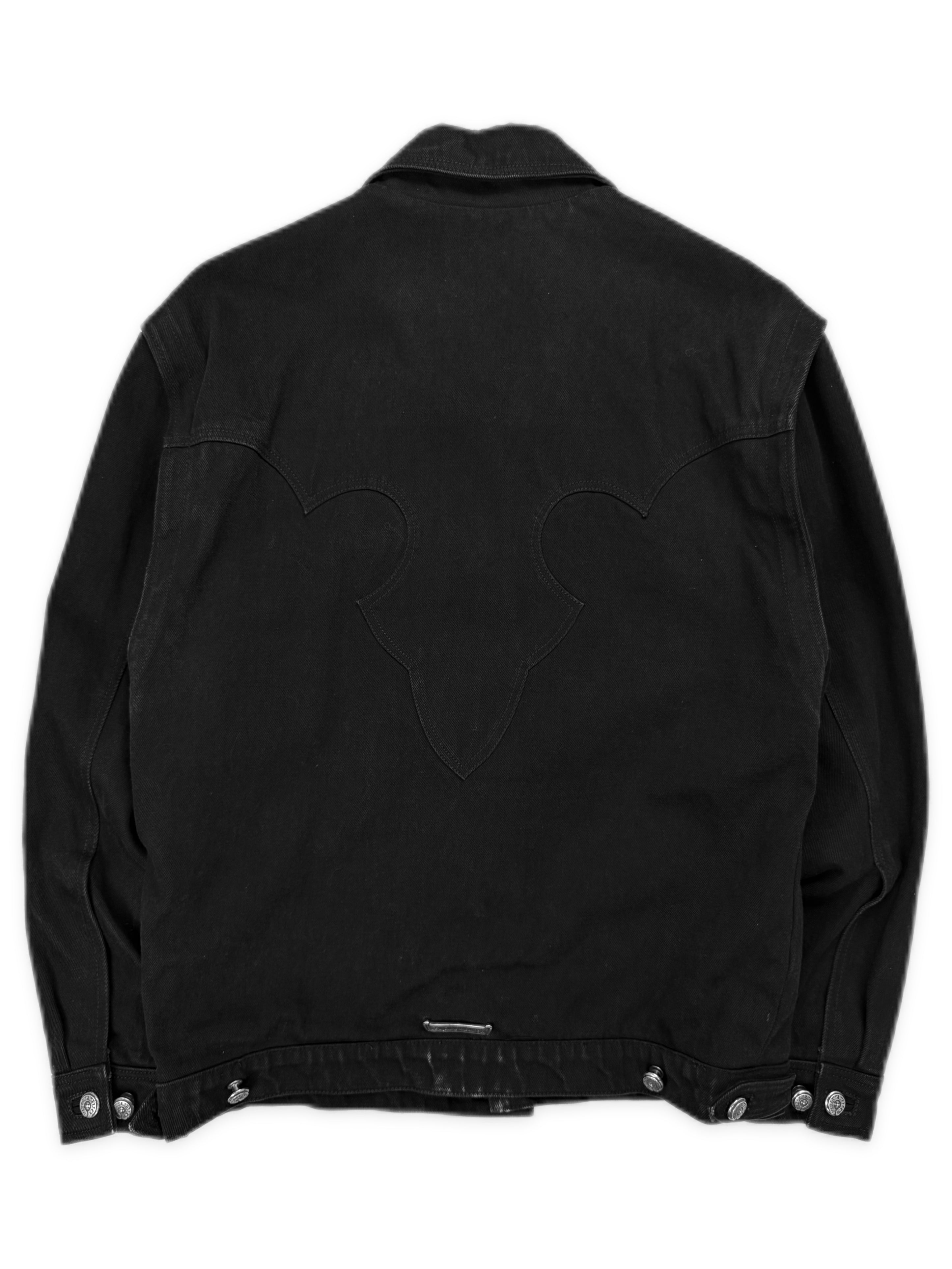 Chrome Hearts Western Fleur De Lis .925 Silver Denim Trucker Jacket