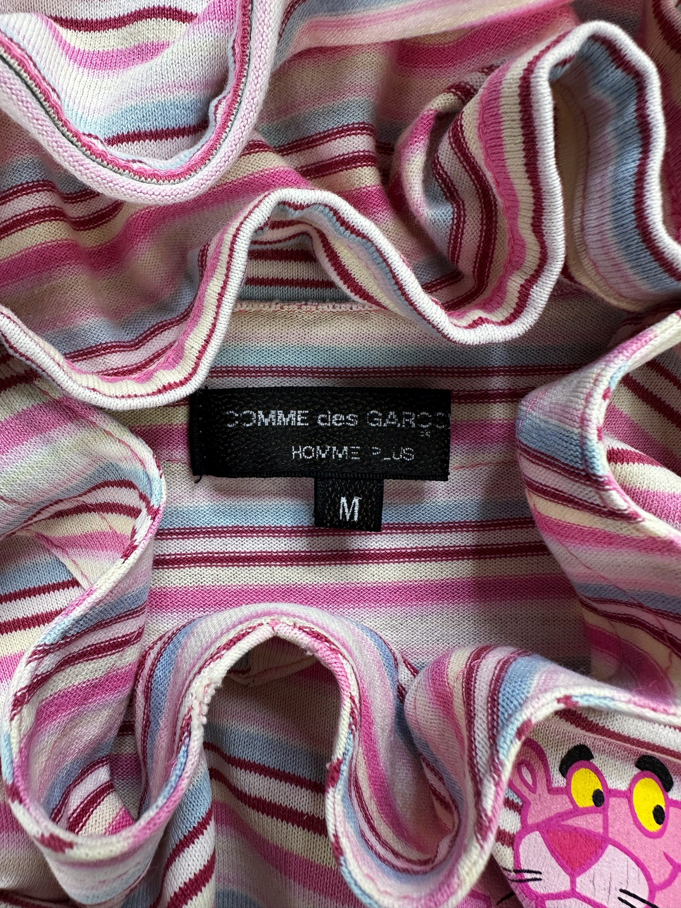 SS05 Comme des Garçons Homme Plus x Pink Panther Striped T-Shirt