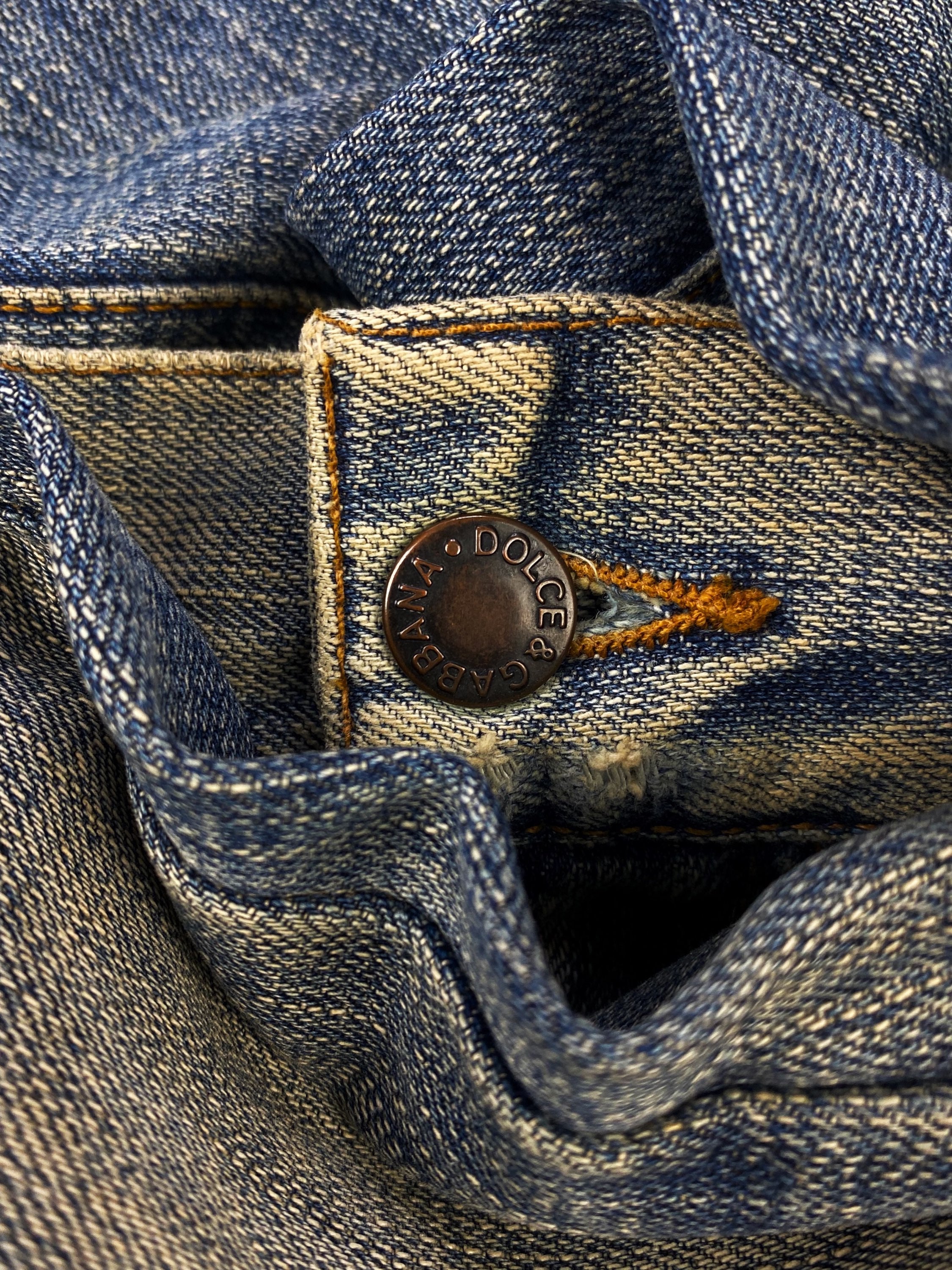 00s Dolce & Gabbana Distressed Sand Wash Denim
