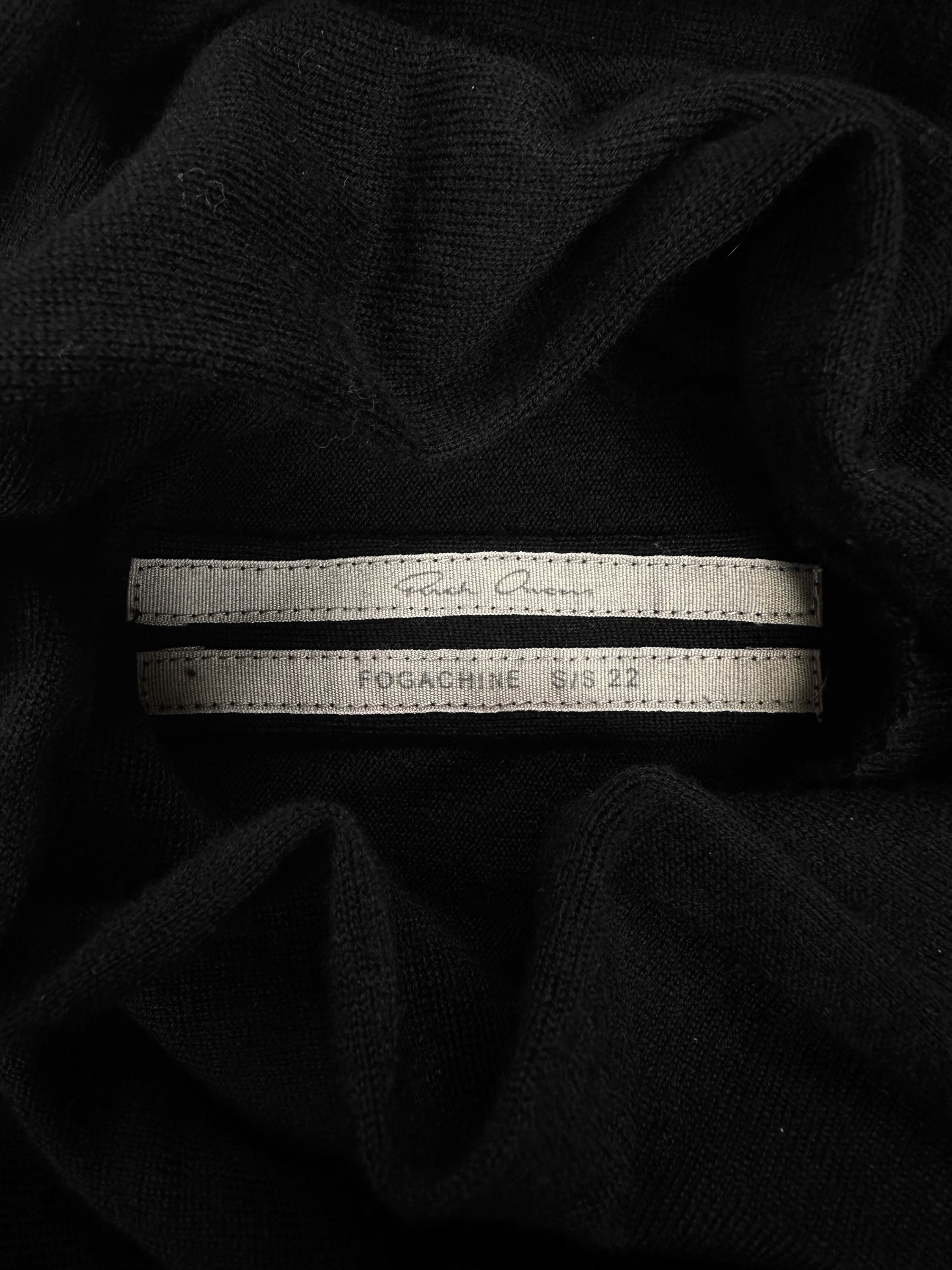 SS22 Rick Owens ‘Fogachine’ Asymmetric Seam Knitted Sweater