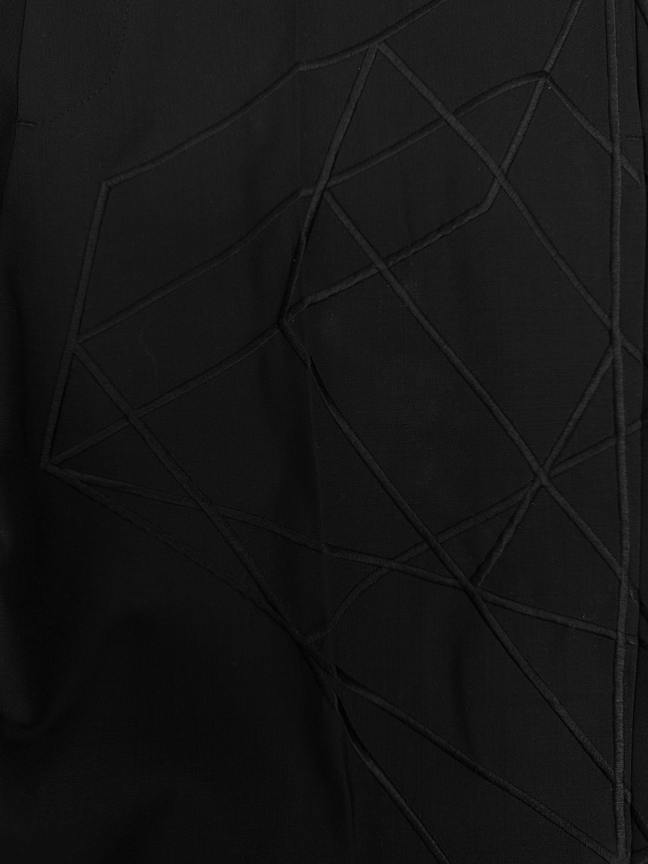 SS19 Rick Owens ‘Babel’ Geometric Cropped Black Pants