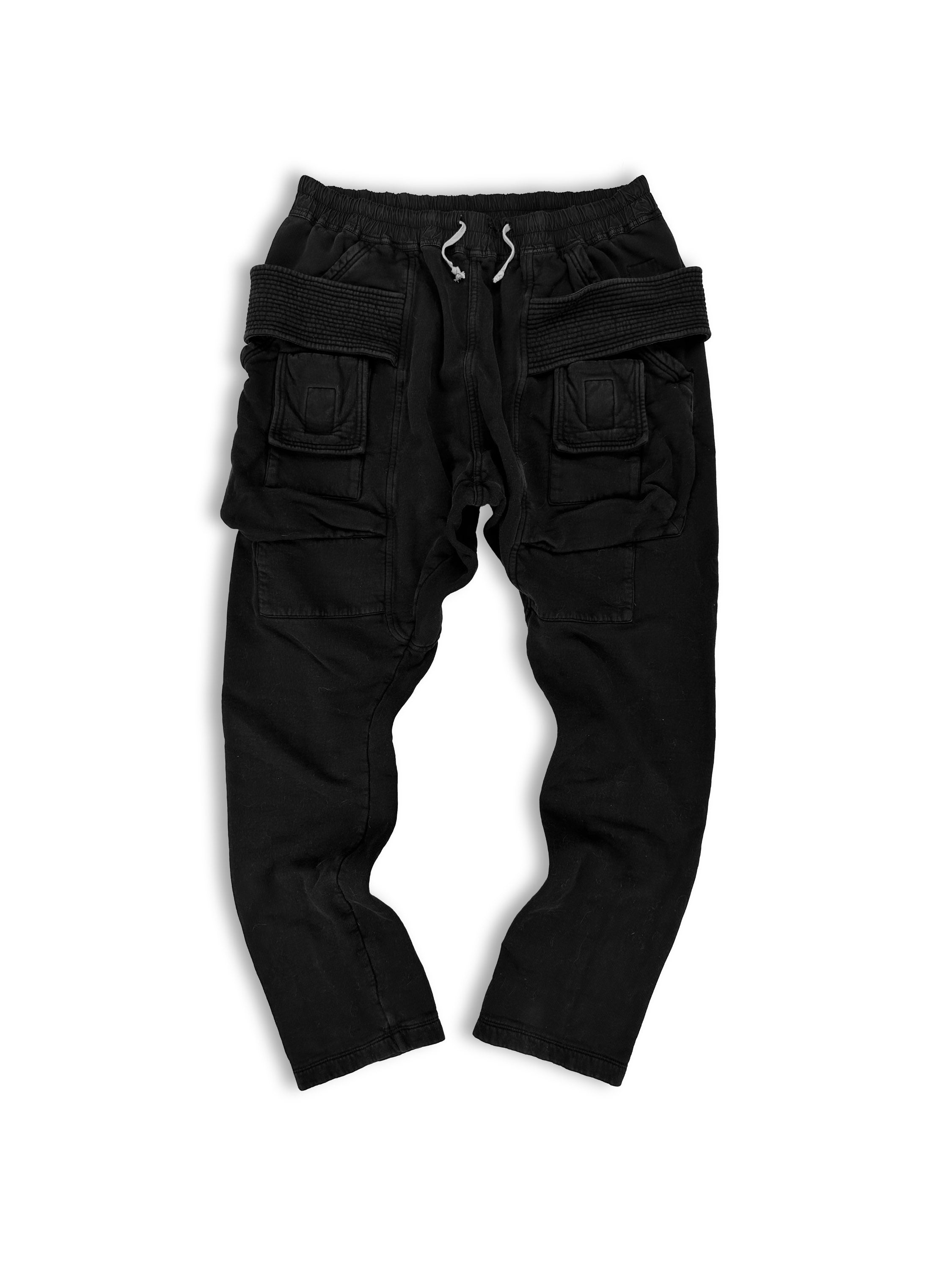 Rick Owens DRKSHDW ‘Creatch’ Cargo Pocket Black Sweat Pants