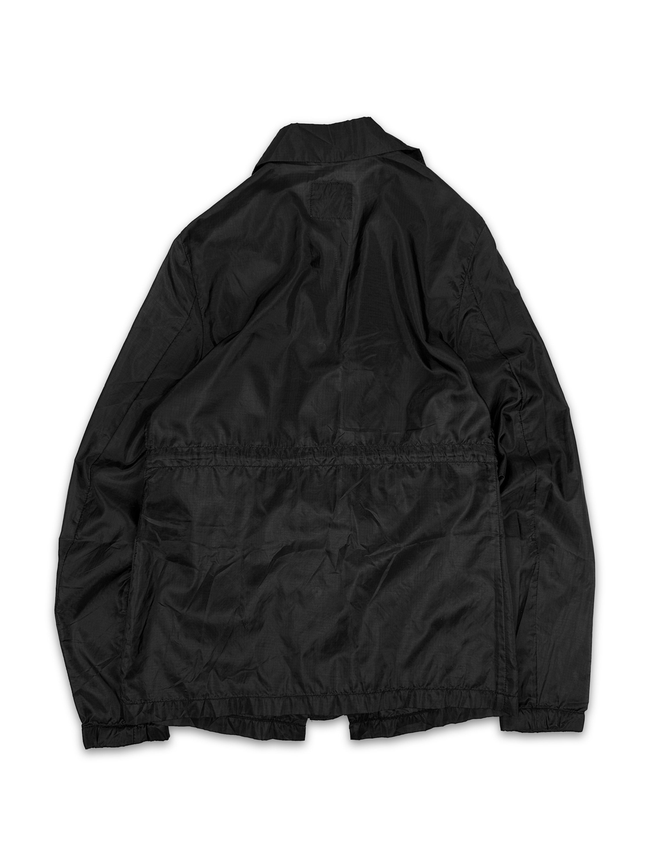 SS98 Helmut Lang Black Nylon Collared Zip-up Jacket