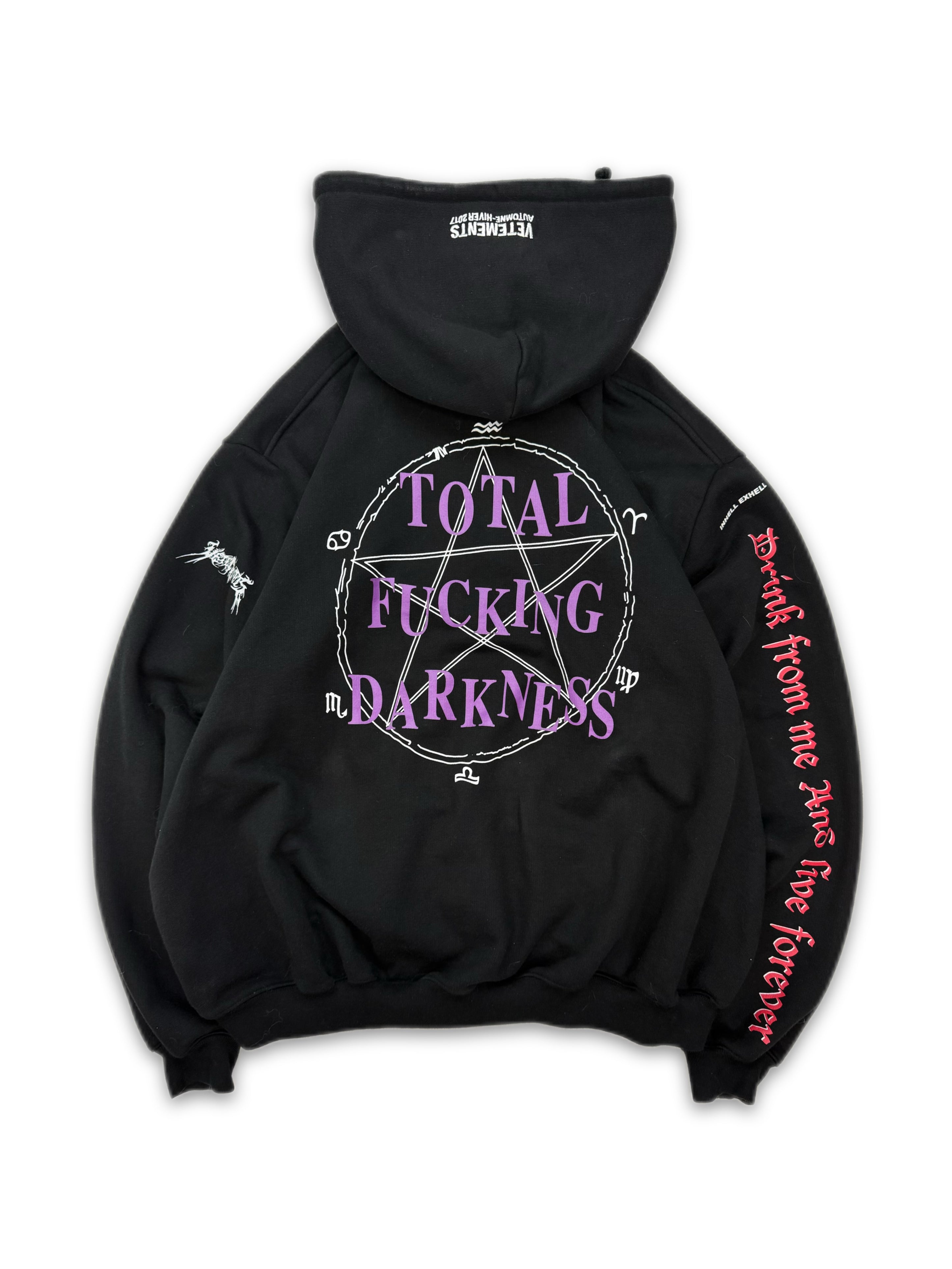 AW17 Vetements Homme ‘Total Fucking Darkness’ Pentagram Hoodie
