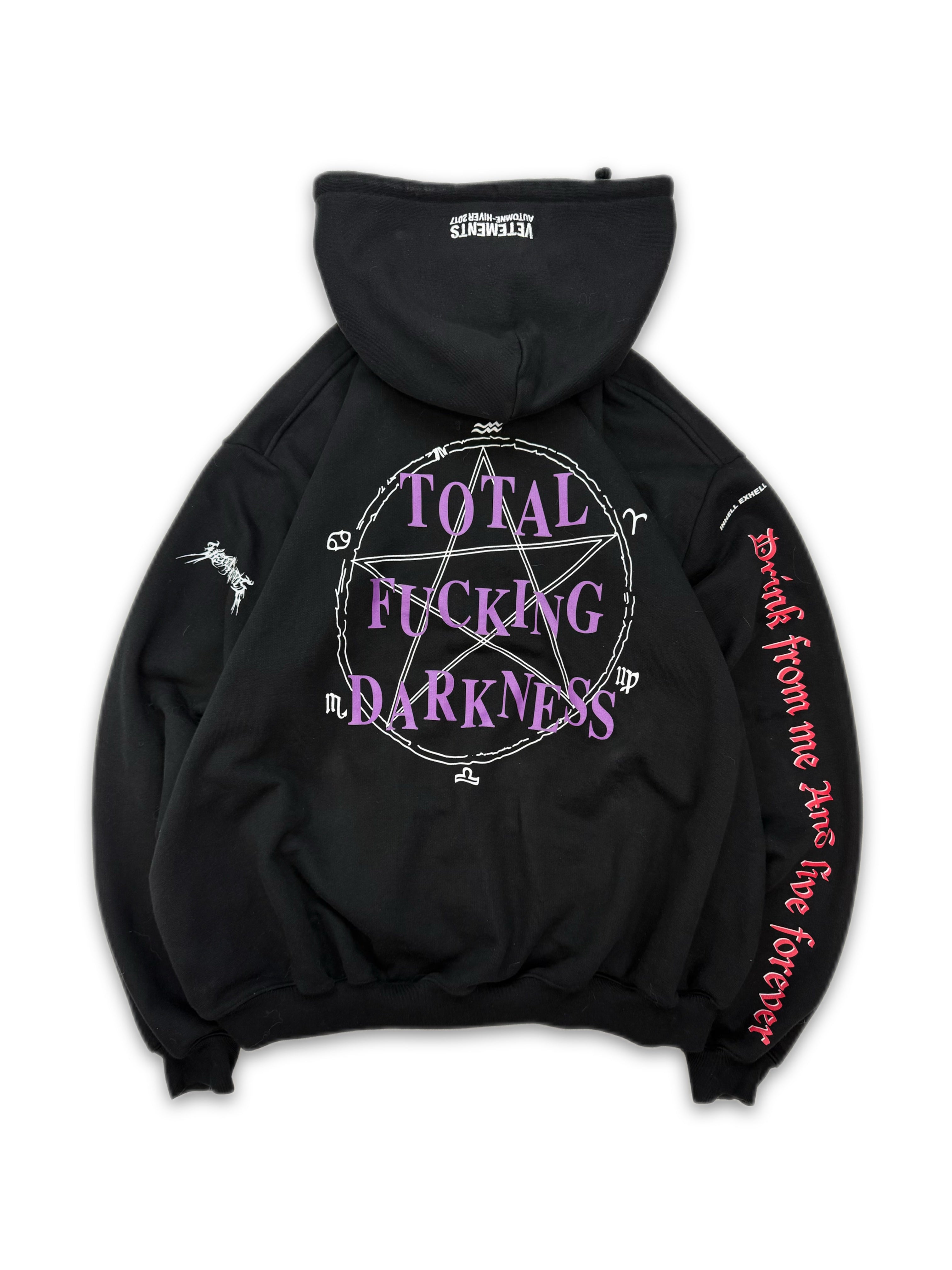 AW17 Vetements Homme ‘Total Fucking Darkness’ Pentagram Hoodie