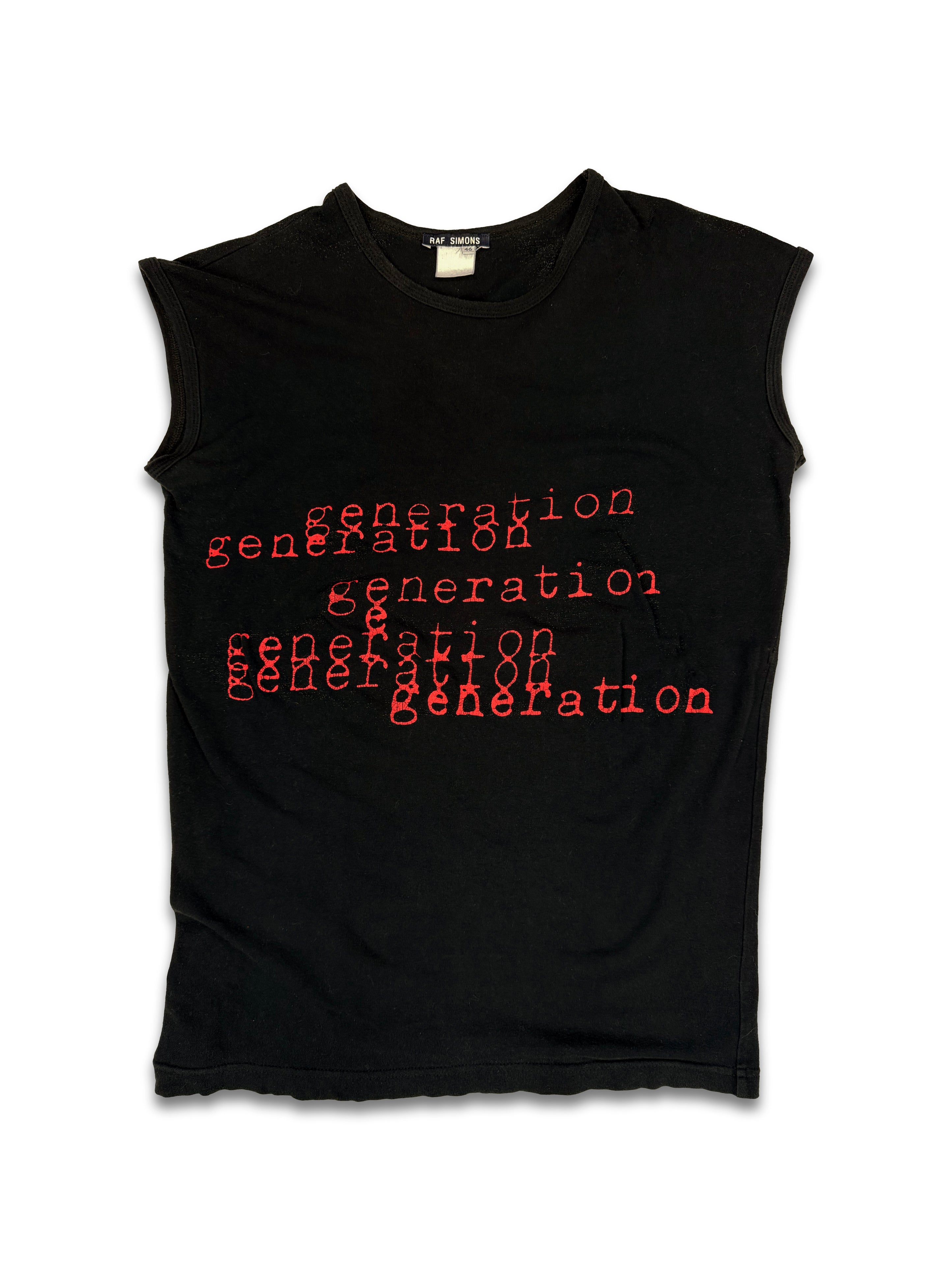 SS97 Raf Simons ‘Generation’ Teenage Summer Camp Graphic Tank-top