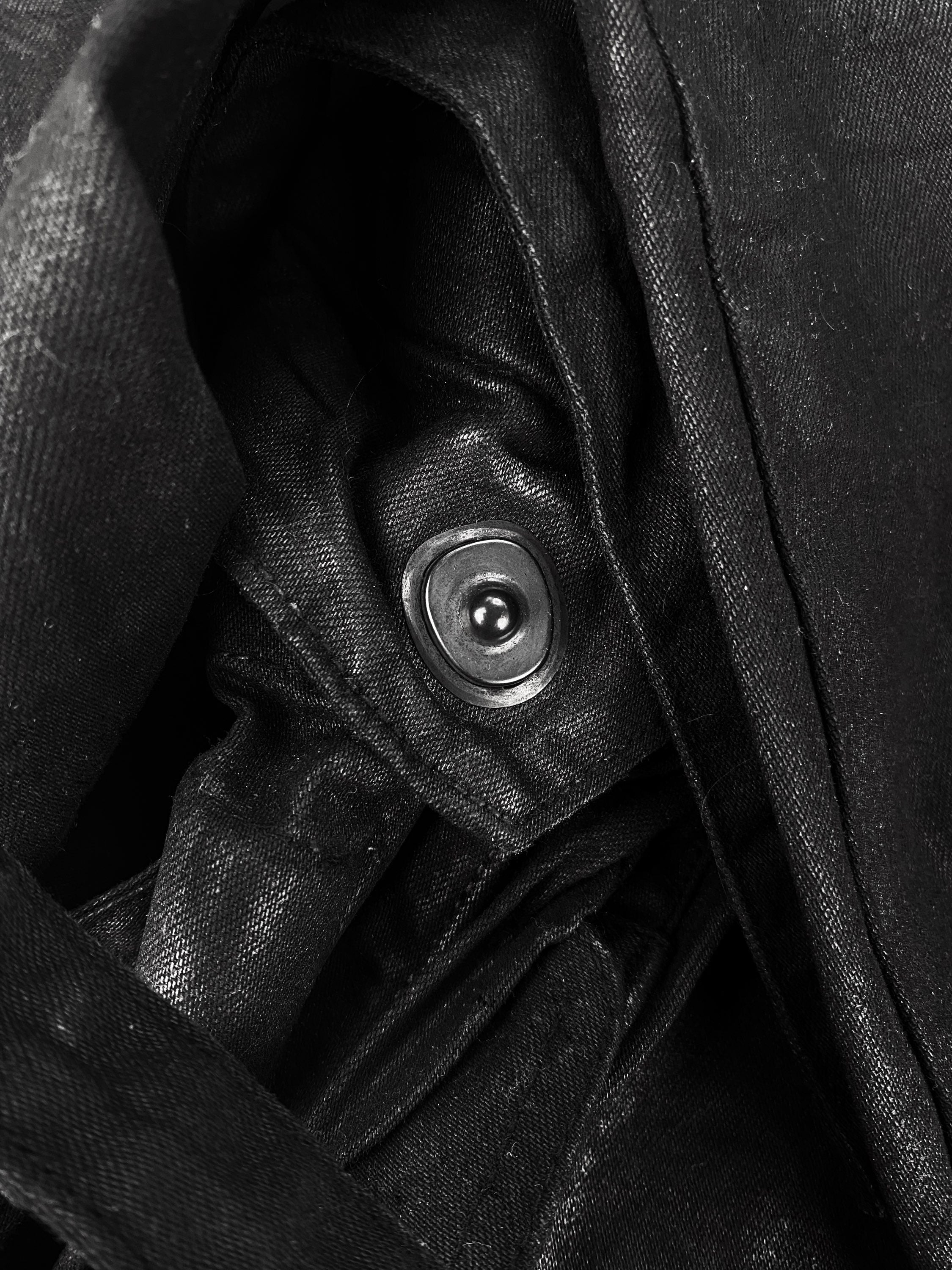 SS22 Julius_7 ‘Gas Mask’ Waxed Bondage 3D Cargo Pants