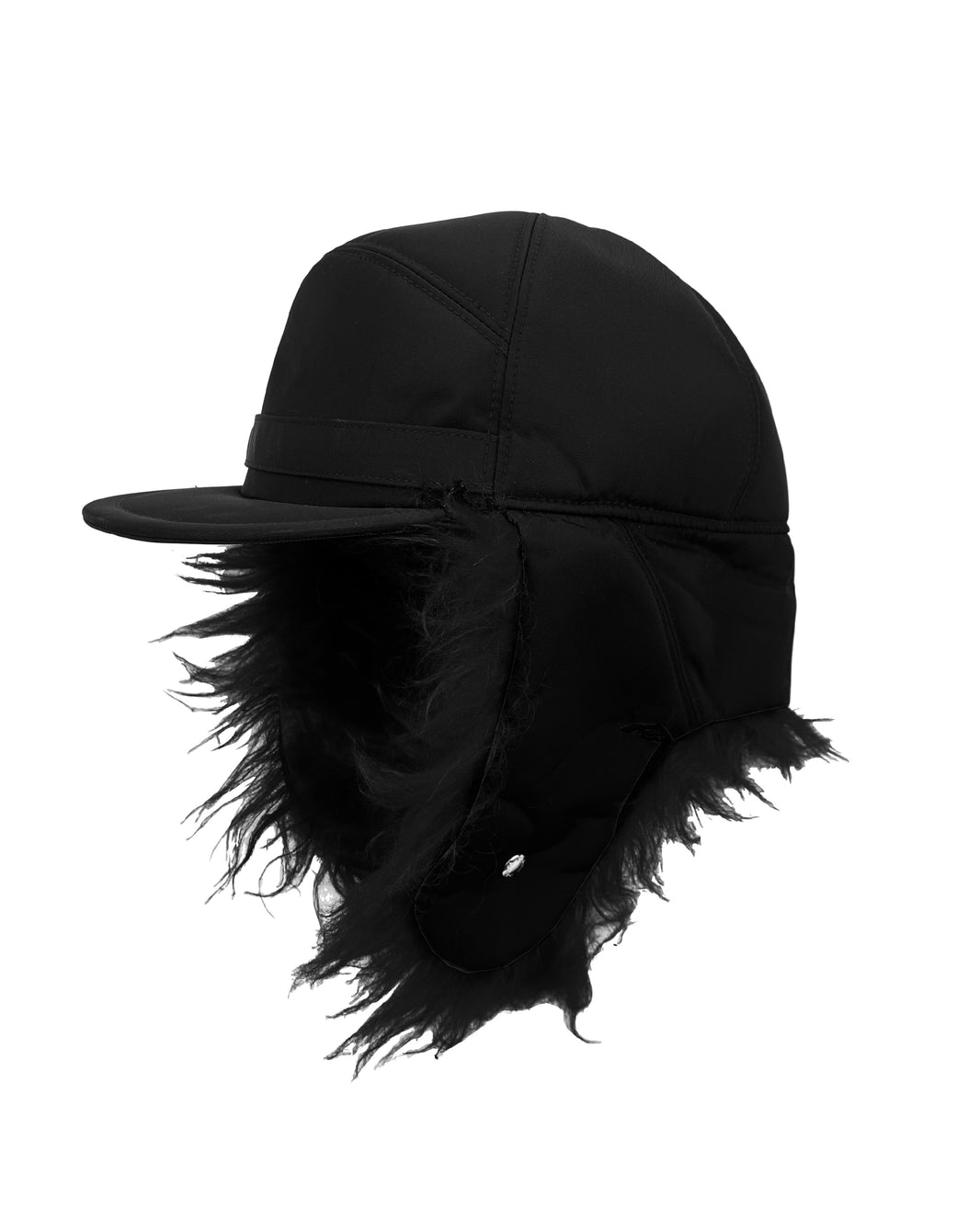 FW19 Prada Faux Fur Urshanka Nylon Trapper Hat