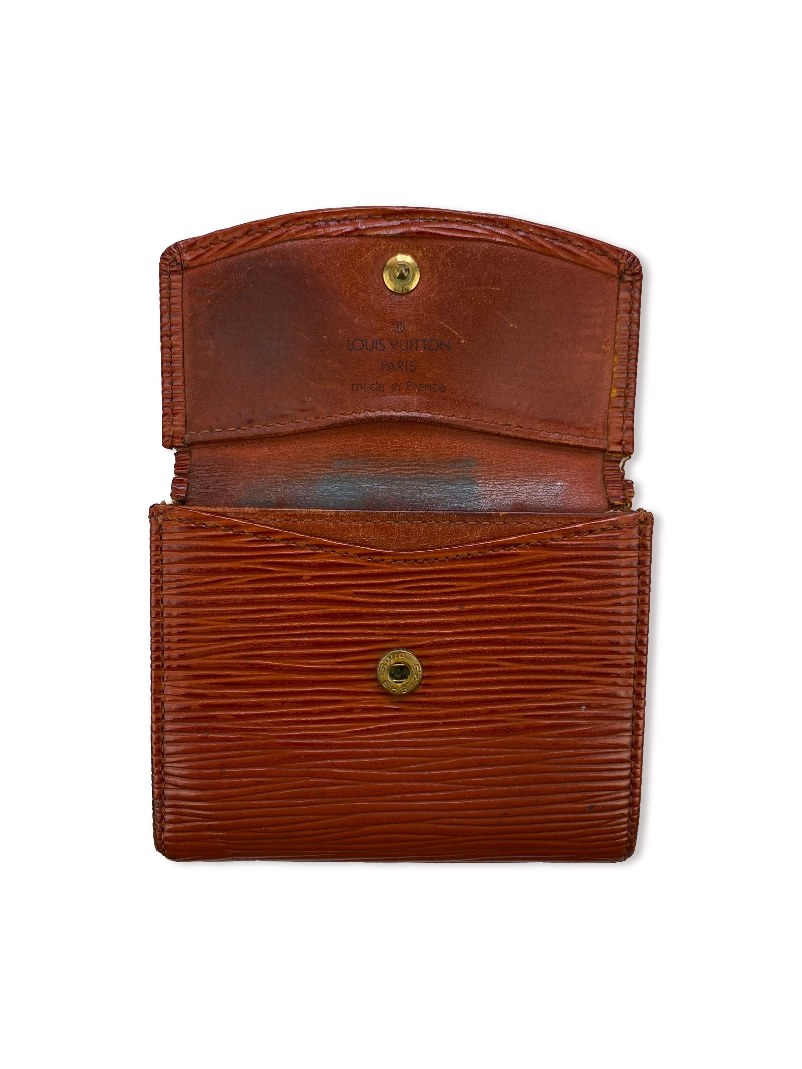Louis Vuitton Ribbed Papier Burnt Maroon Wallet