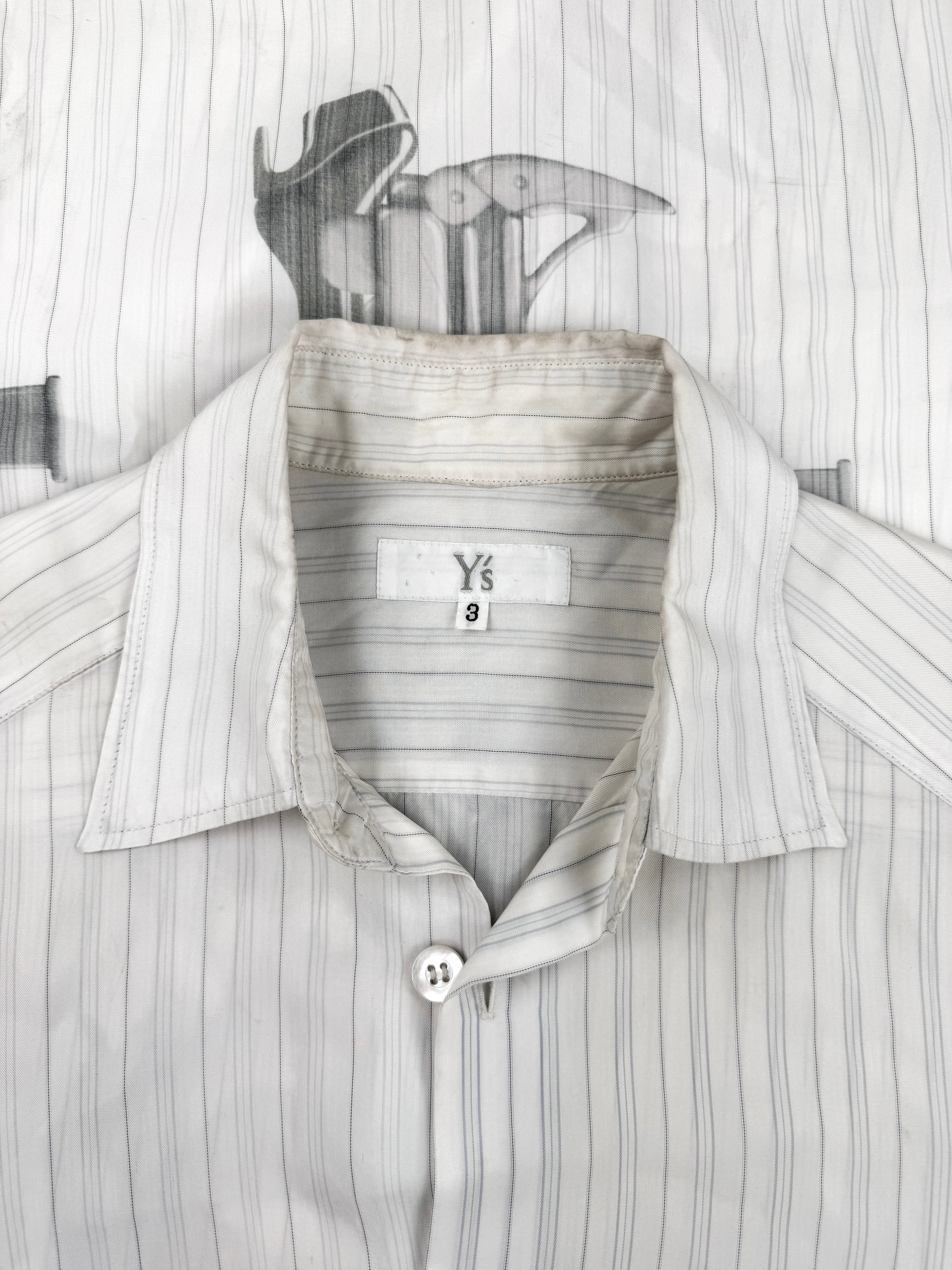 AW08 Yohji Yamamoto x Justin Davis Y’s Pin Up Uzi Button Up Long Sleeve Shirt