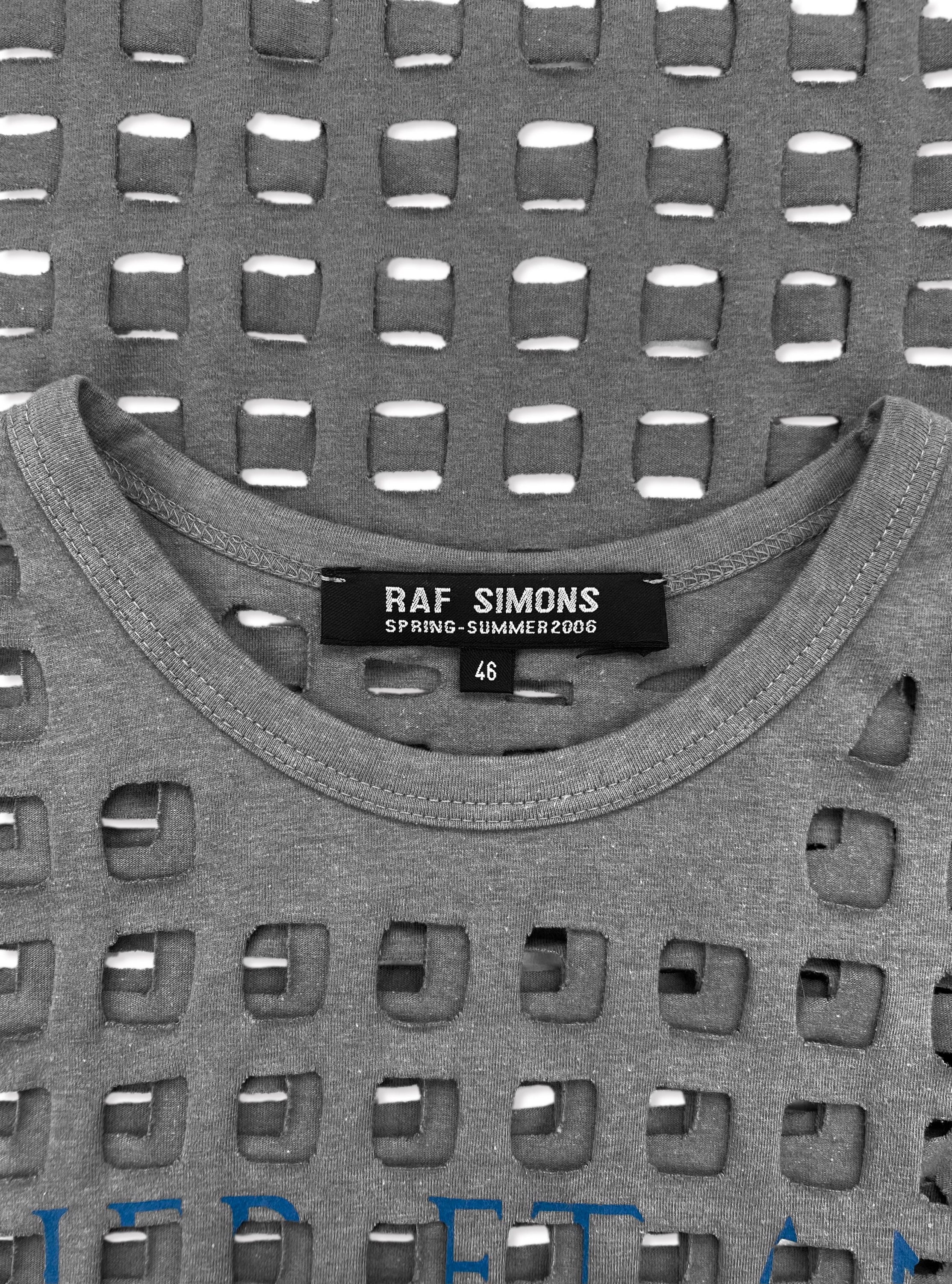 SS06 Raf Simons “Icarus Surgit” MMDCCLIX Laser Cut Tank-top
