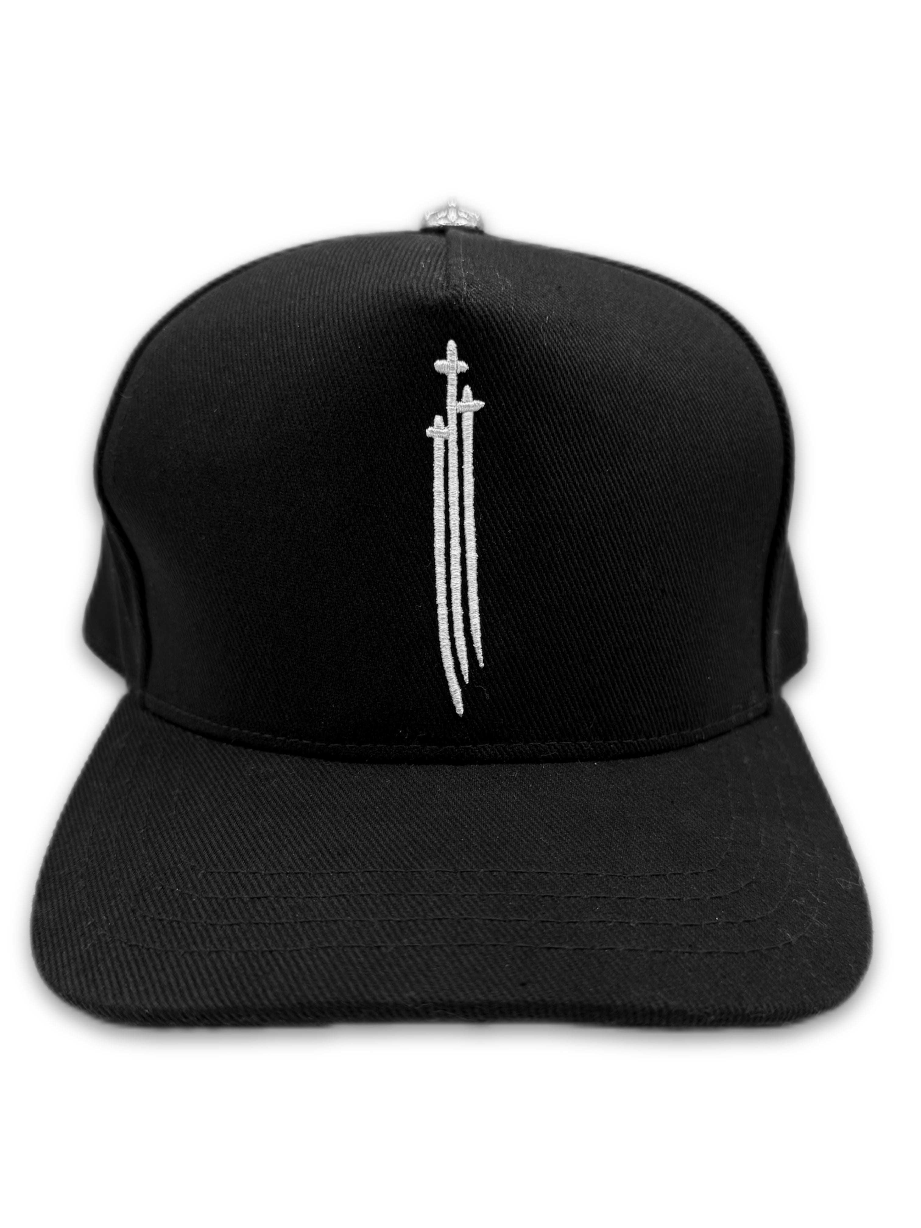 Chrome Hearts RS3 Black Snap Back Trucker Hat