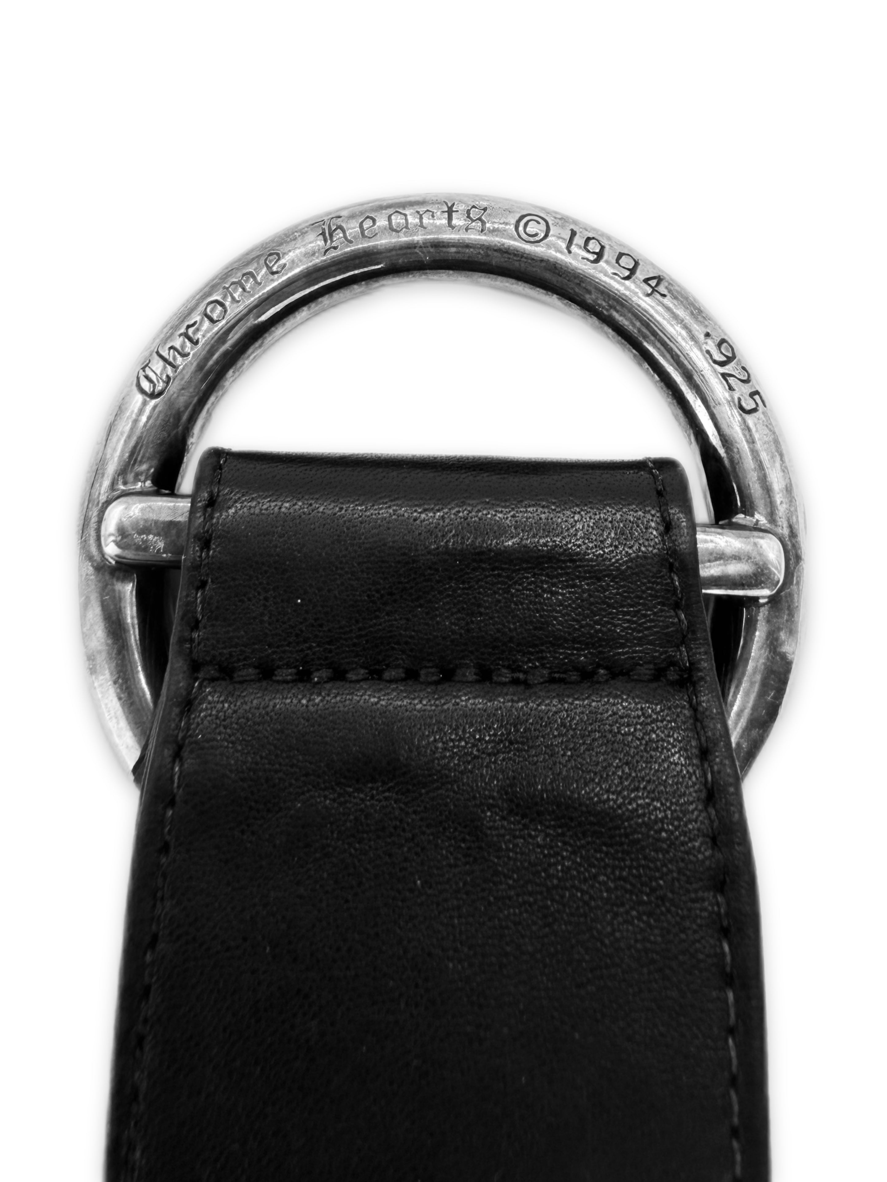 Chrome Hearts Scroll Buckle .925 Silver Leather Belt