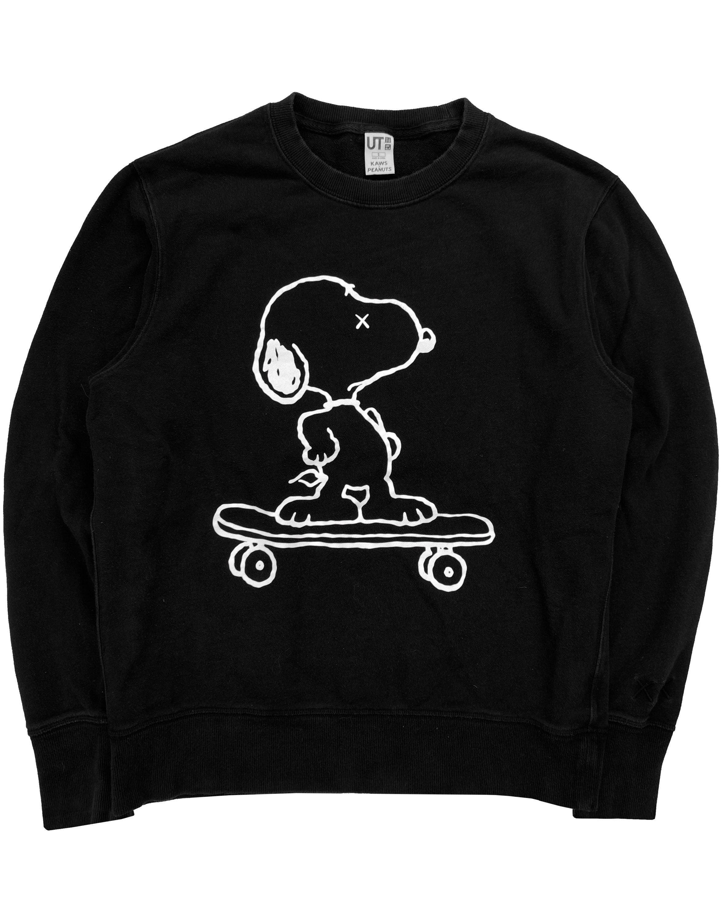 Kaws x Peanuts ‘Snoopy’ Skate Graphic Black Crewneck