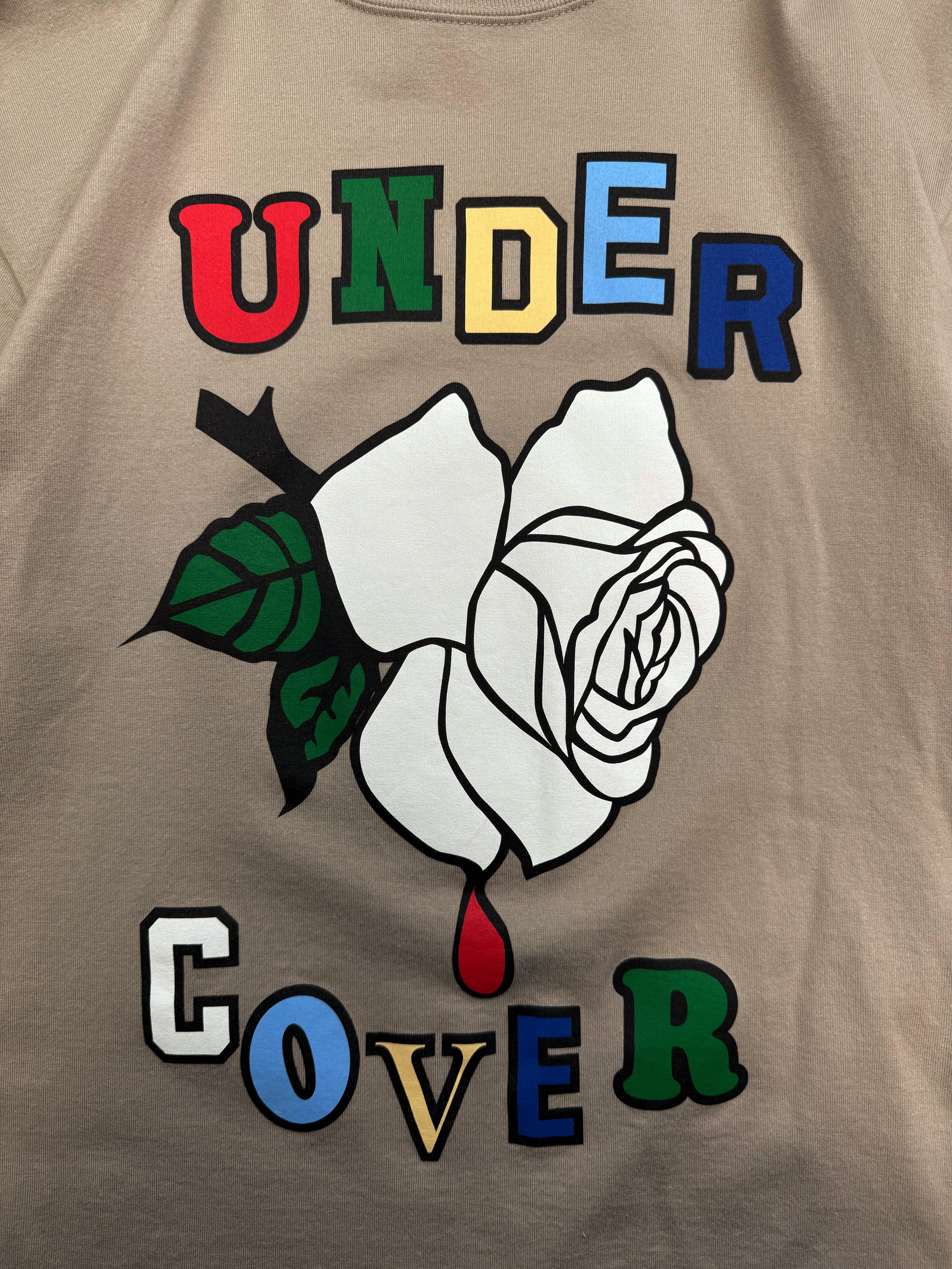 Undercover ‘Rose’ Graphic Beige Spell Out T-Shirt