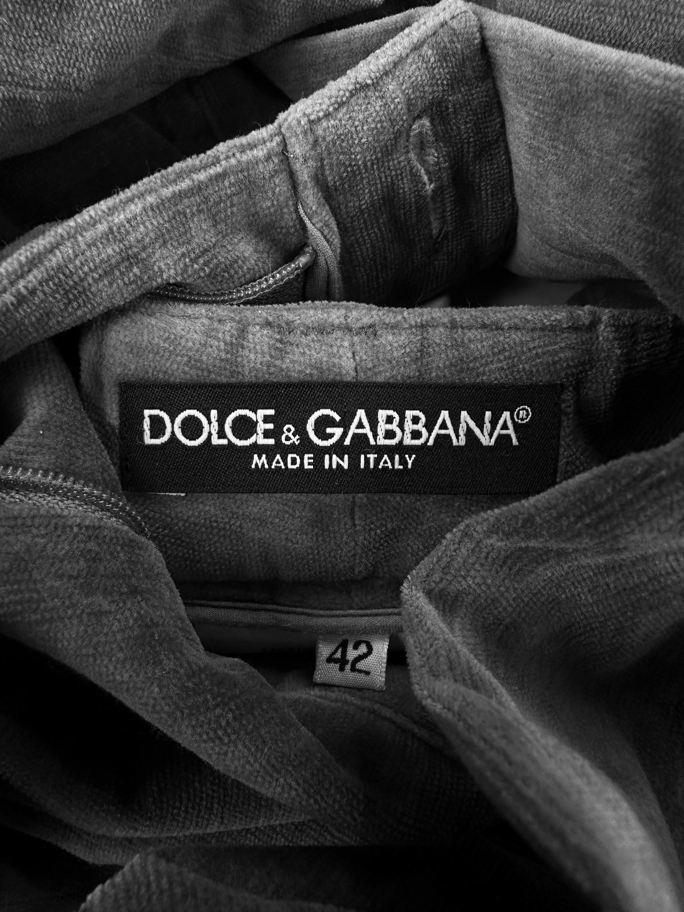 00s Dolce &amp; Gabbana Straight Cut Slate Grey Trousers