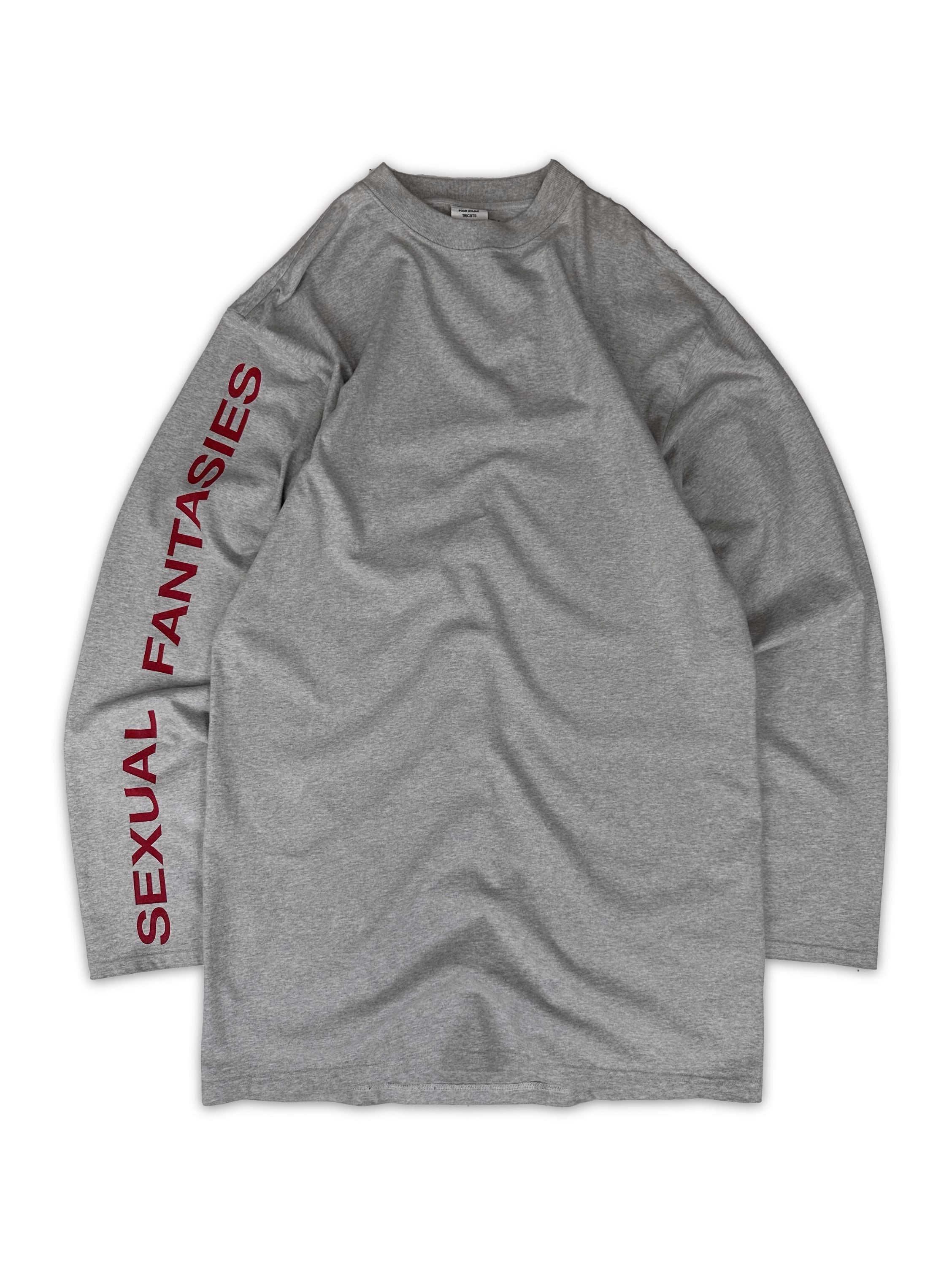AW16 Vetements ‘Sexual Fantasies’ Heather Grey Long Sleeve Shirt