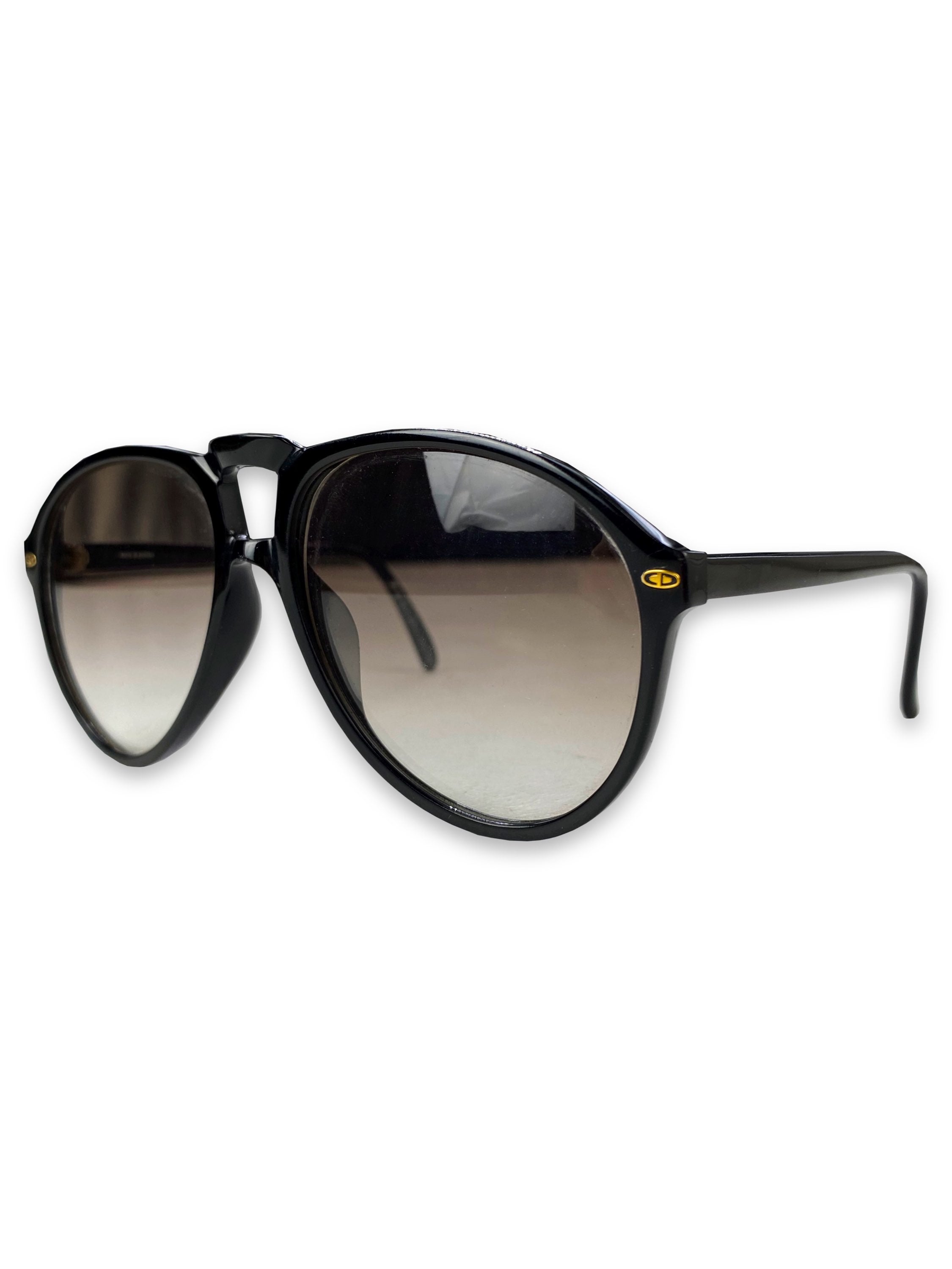 00s Dior Aviator Black Rounded Gradient Tint Sunglasses