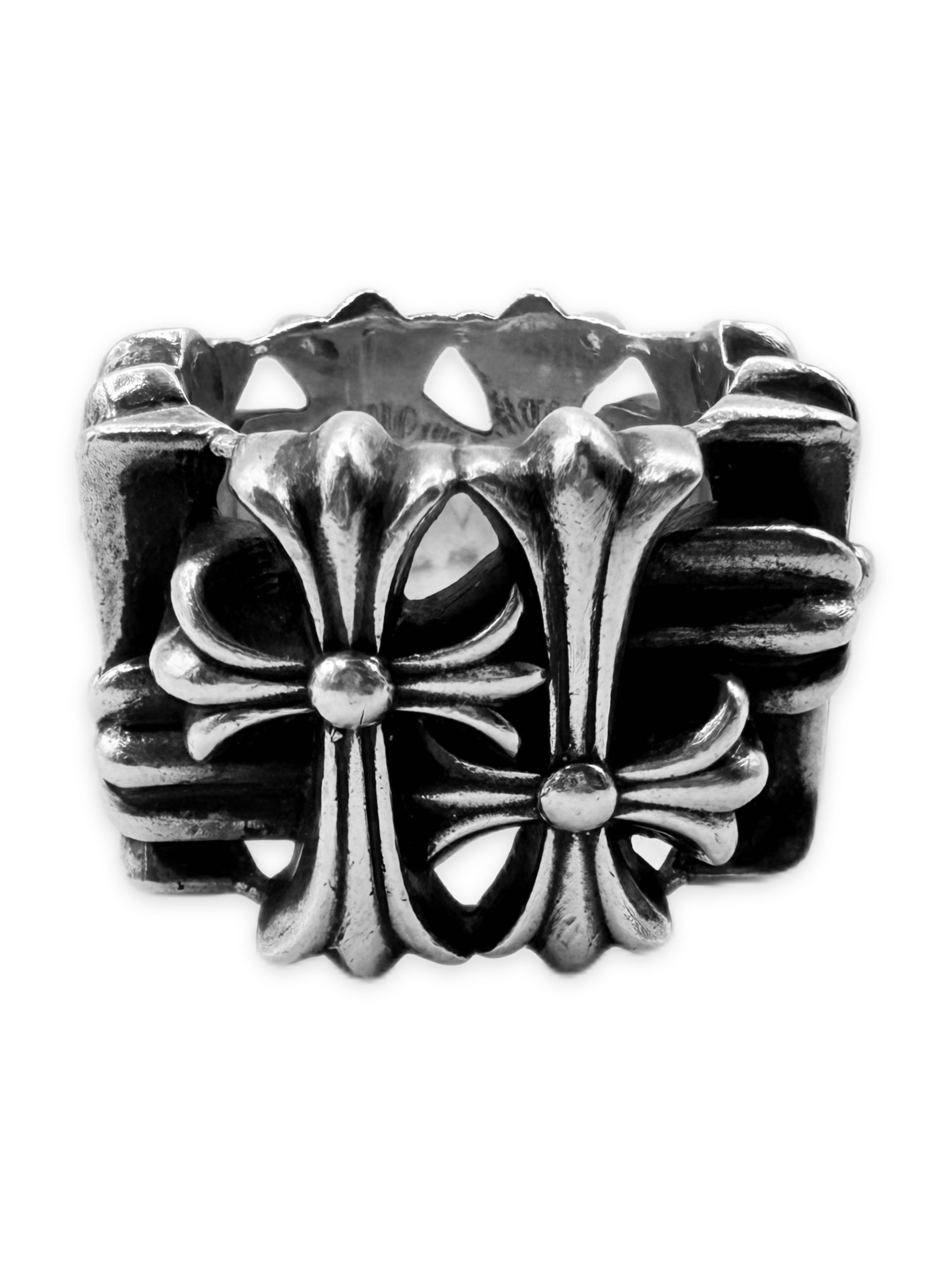 Chrome Hearts Square Cemetery Cross .925 Silver Ring