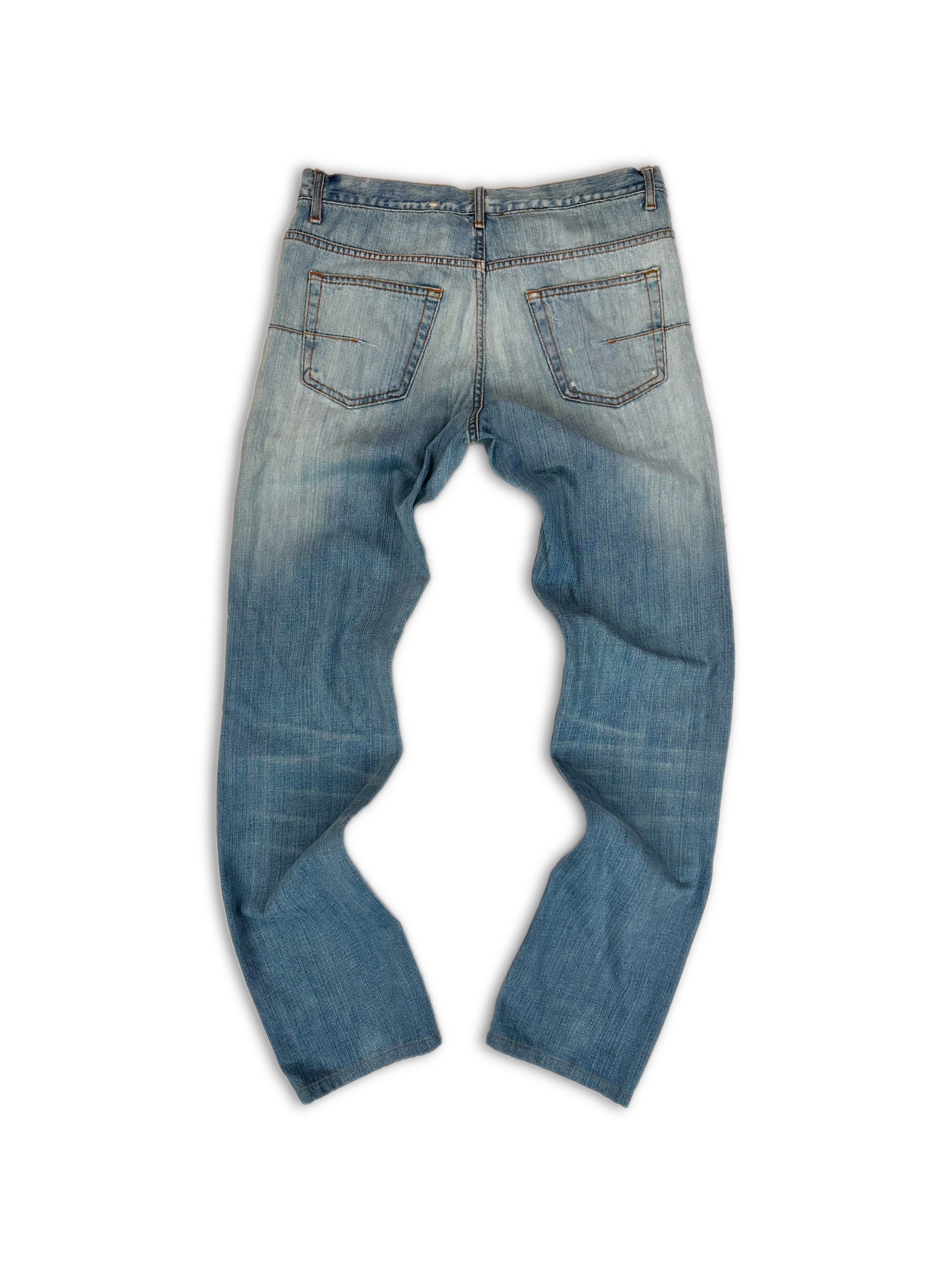 Dior by Hedi Slimane Distressed Blue Wash Denim