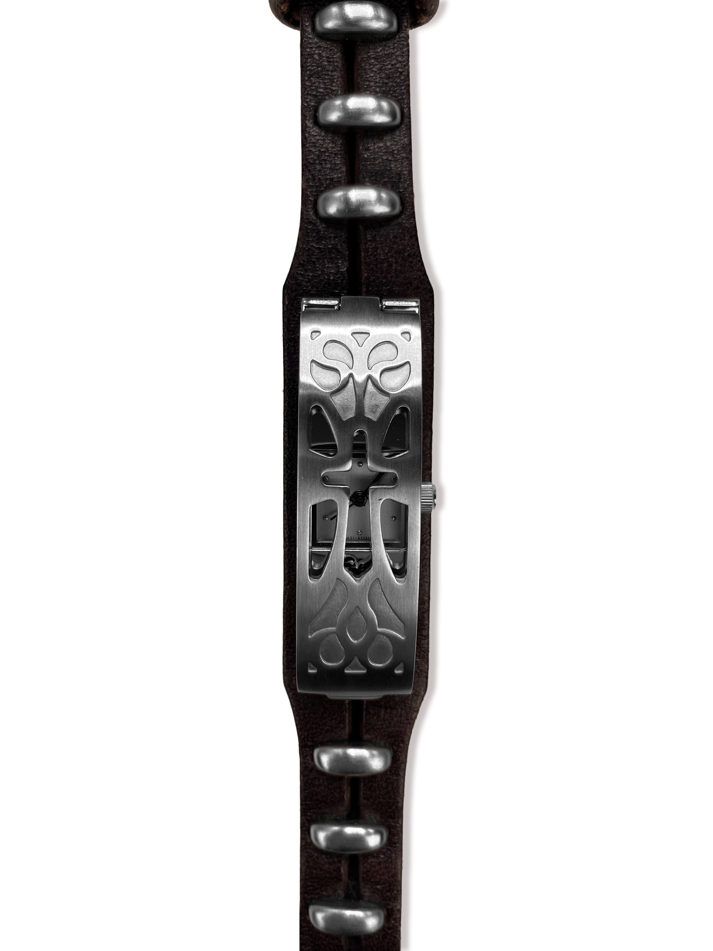 Jean Paul Gaultier Trompe L’oeil Hinged Leather Watch