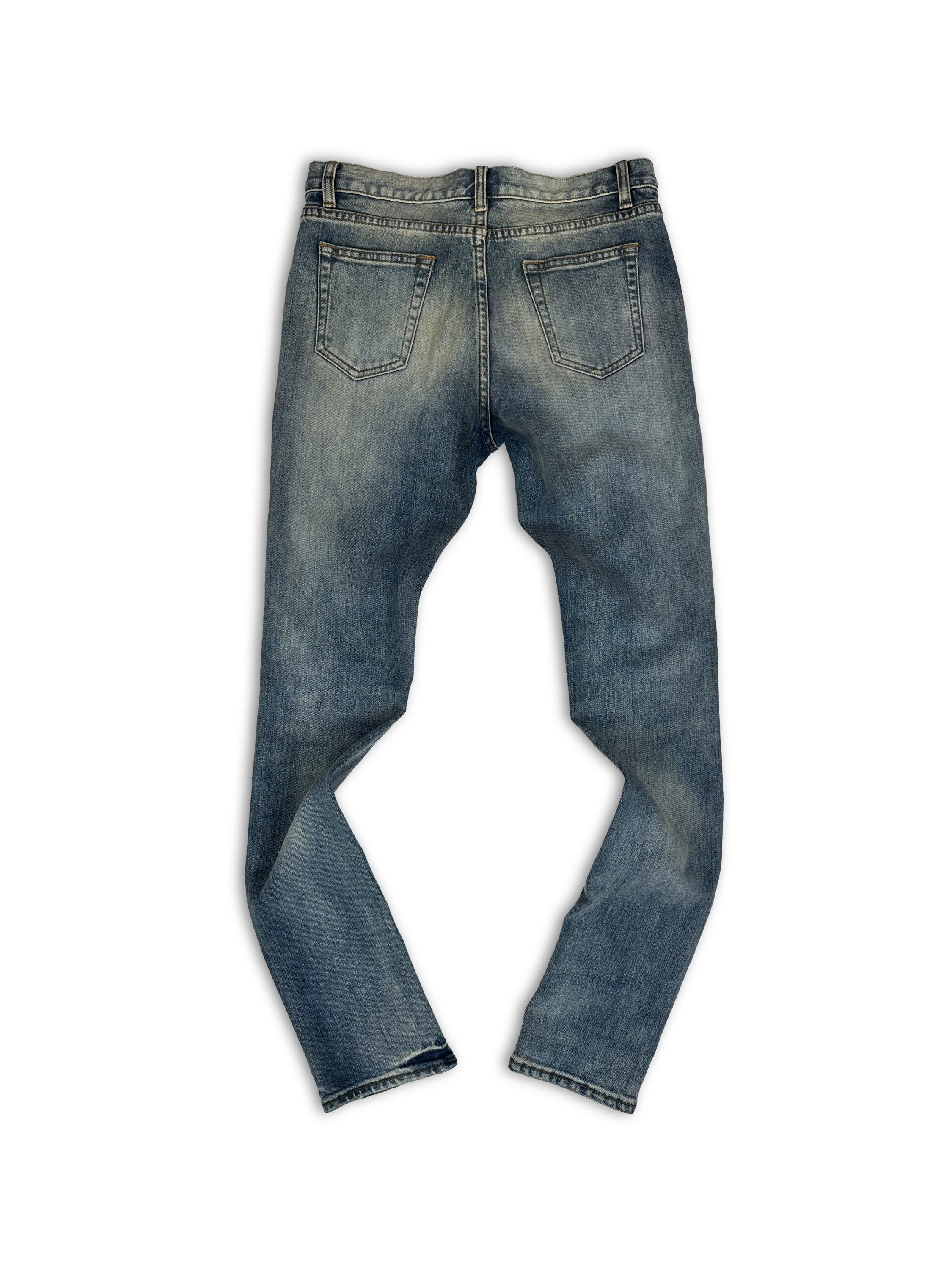 Saint Laurent Paris D05 Slim Cut Blue Washed Denim