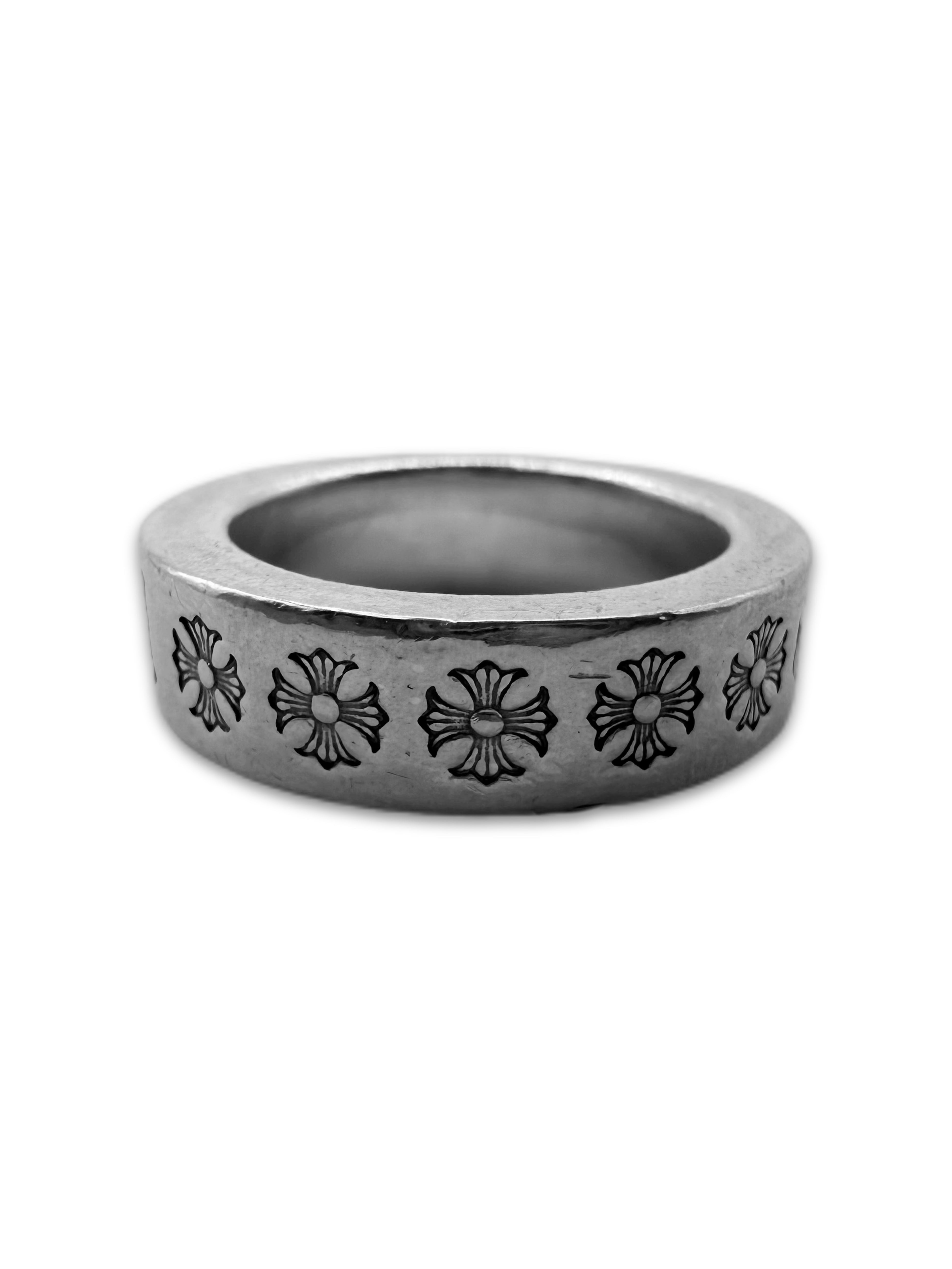 Chrome Hearts Fuck You Cross .925 Silver Spacer Ring