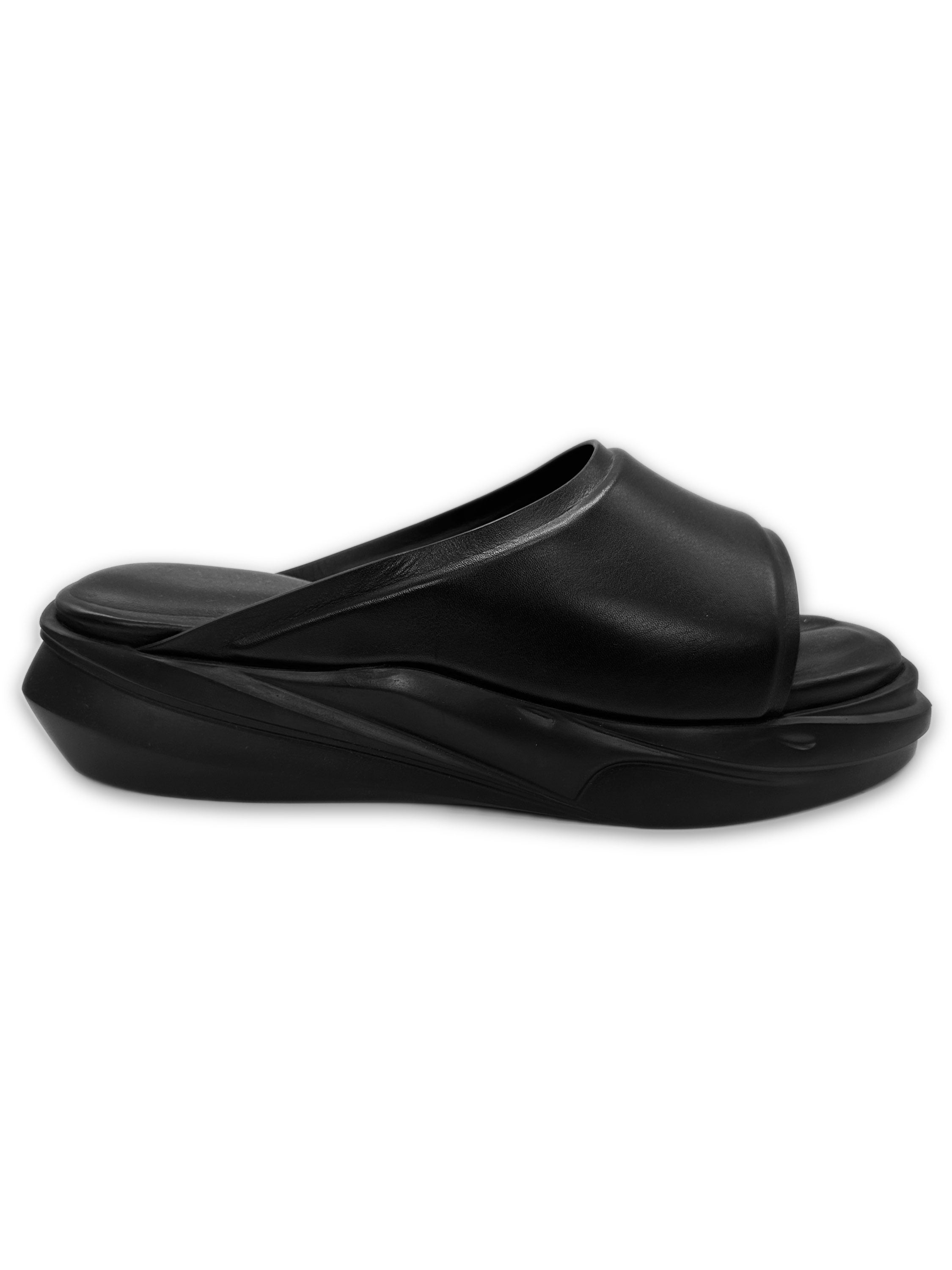 1017 Alyx 9SM Black Patent Leather Slides / Slippers