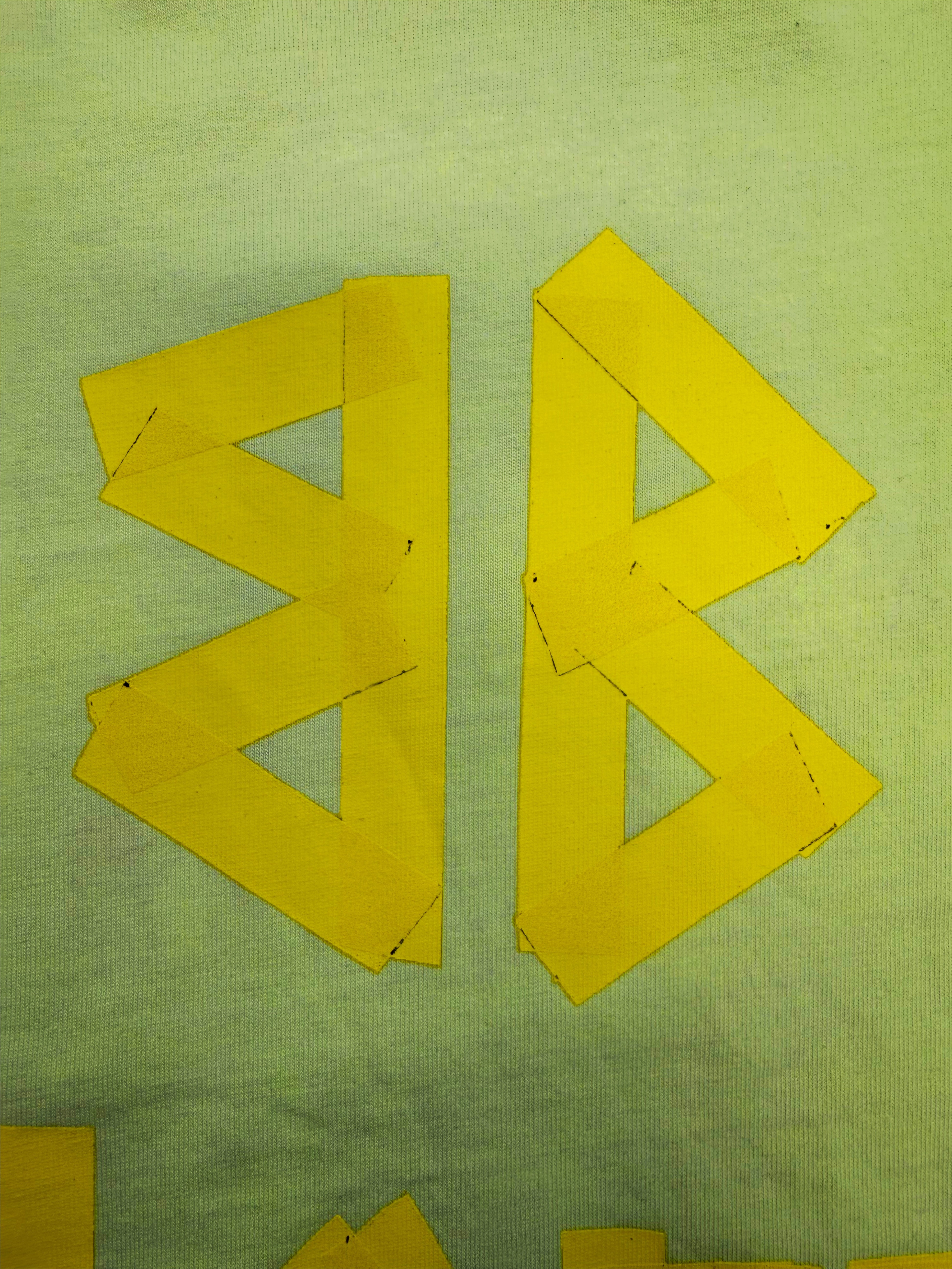 SS23 Balenciaga ‘Tape’ Neon Logo BB Yellow T-Shirt
