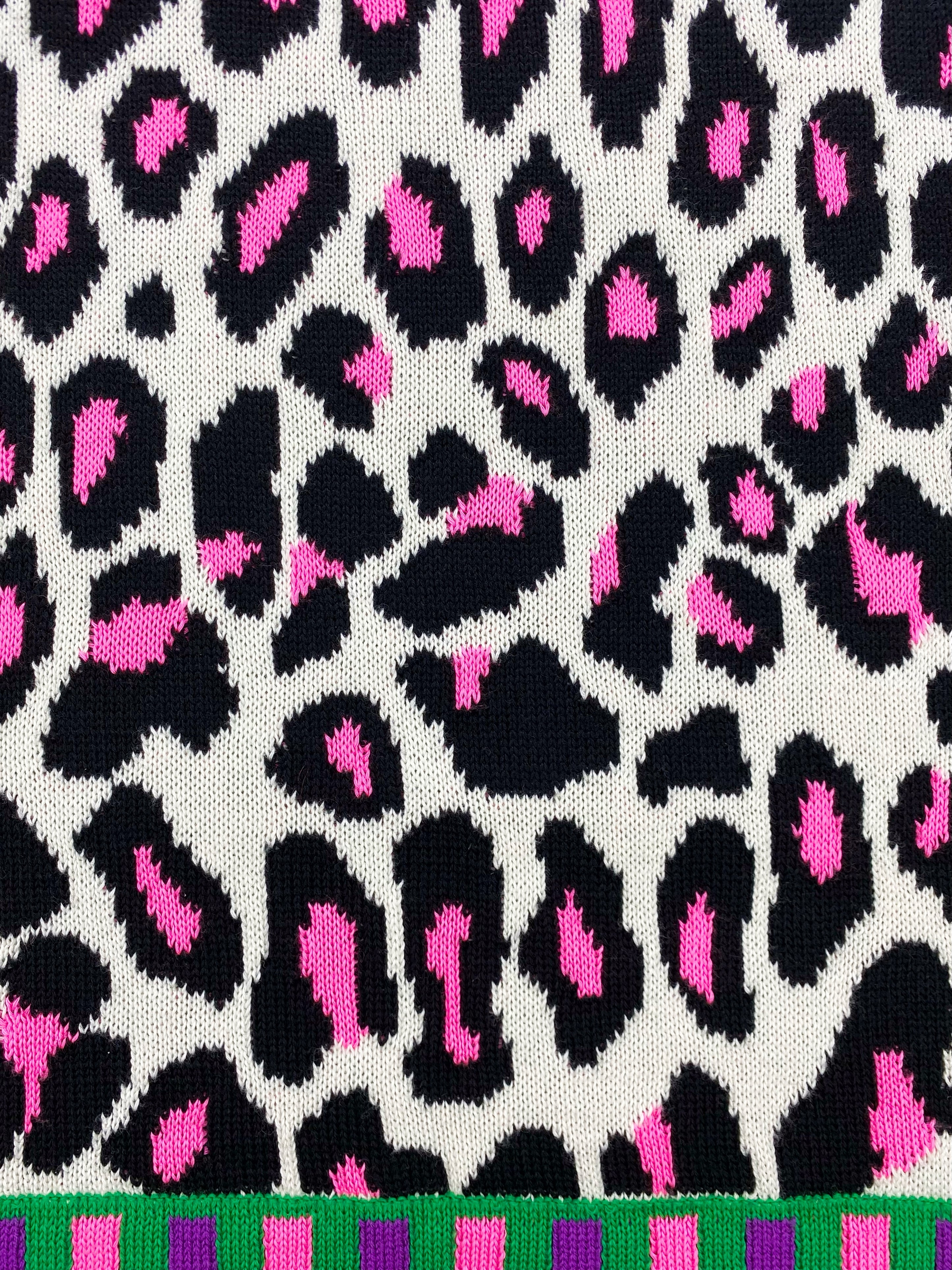 SS18 Comme Des Garçons Homme Plus Leopard Print Sweater Vest