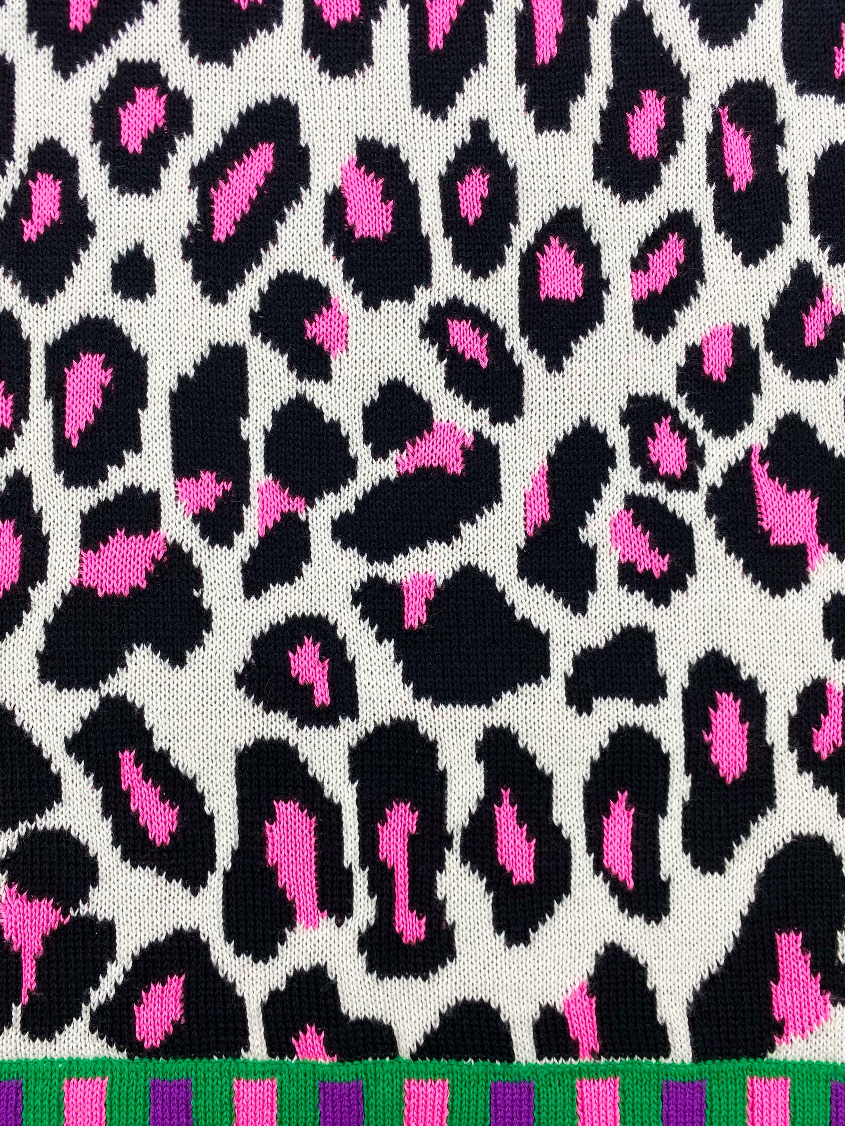 SS18 Comme Des Garçons Homme Plus Leopard Print Sweater Vest