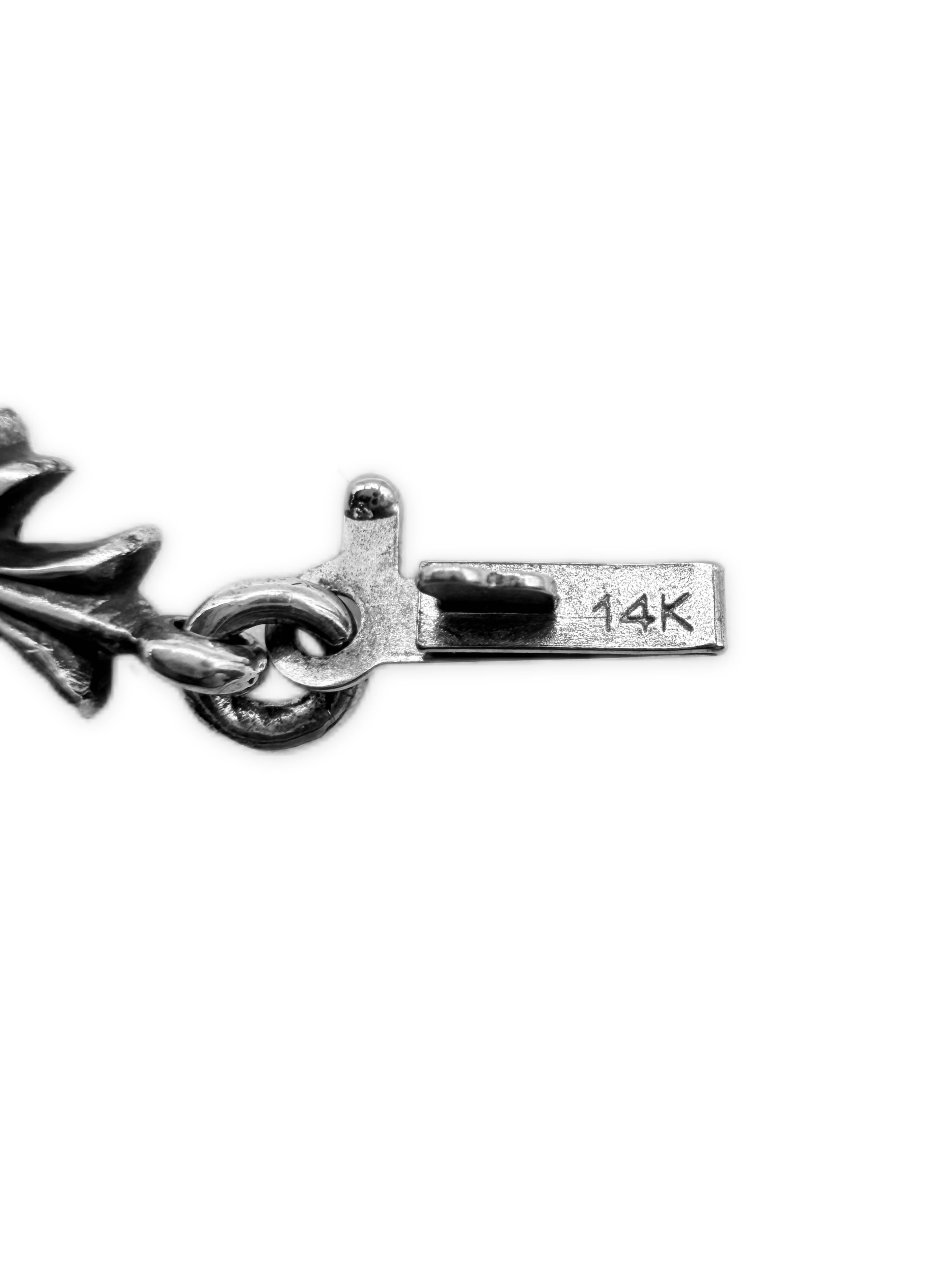 Chrome Hearts Tiny E Diamond Factory Set .925 Silver 7 inch Bracelet