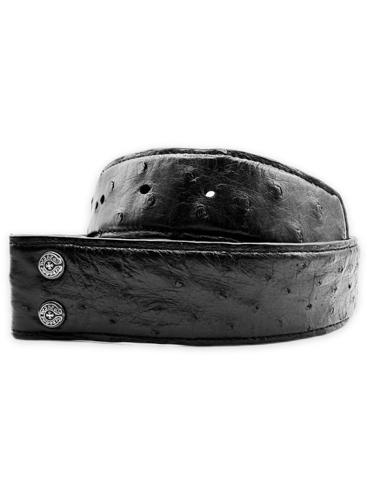 Chrome Hearts Ostrich Leather .925 Silver Belt Strap