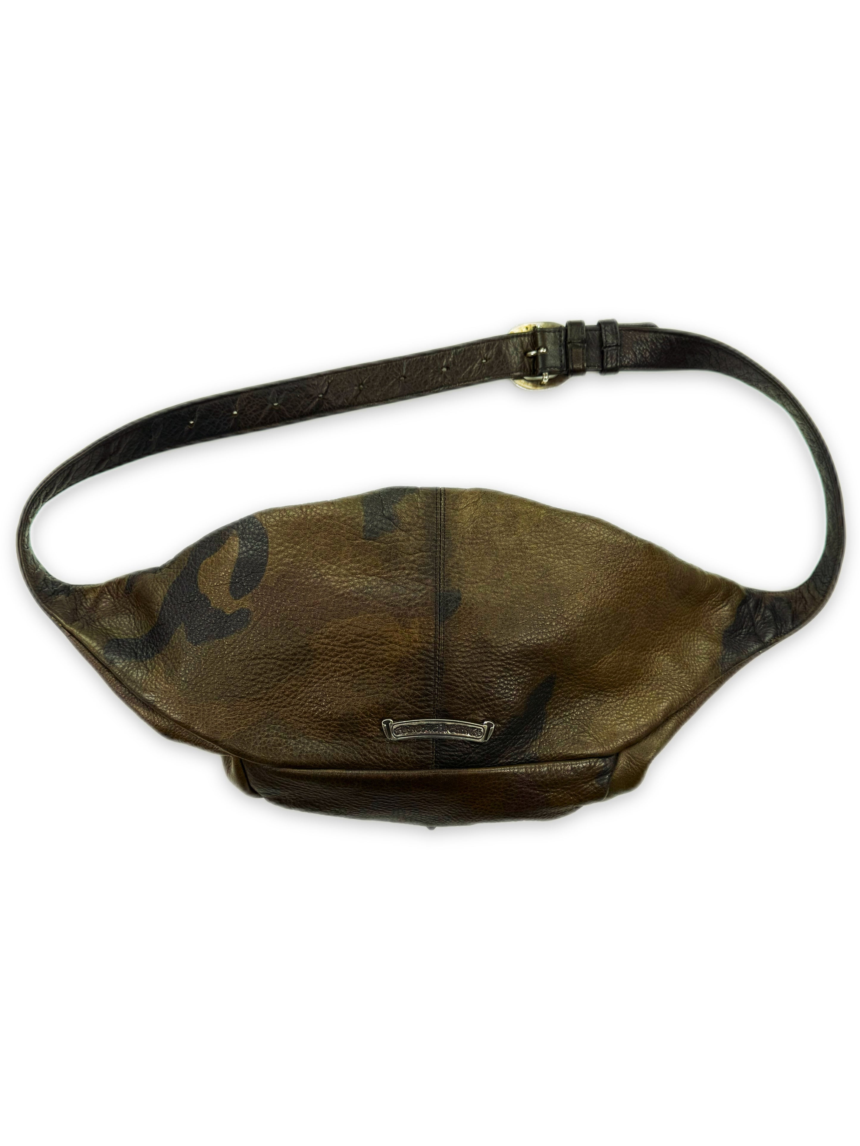 Chrome Hearts Large Green Camo Leather Gunslinger Snat Pack Crossbody Bag