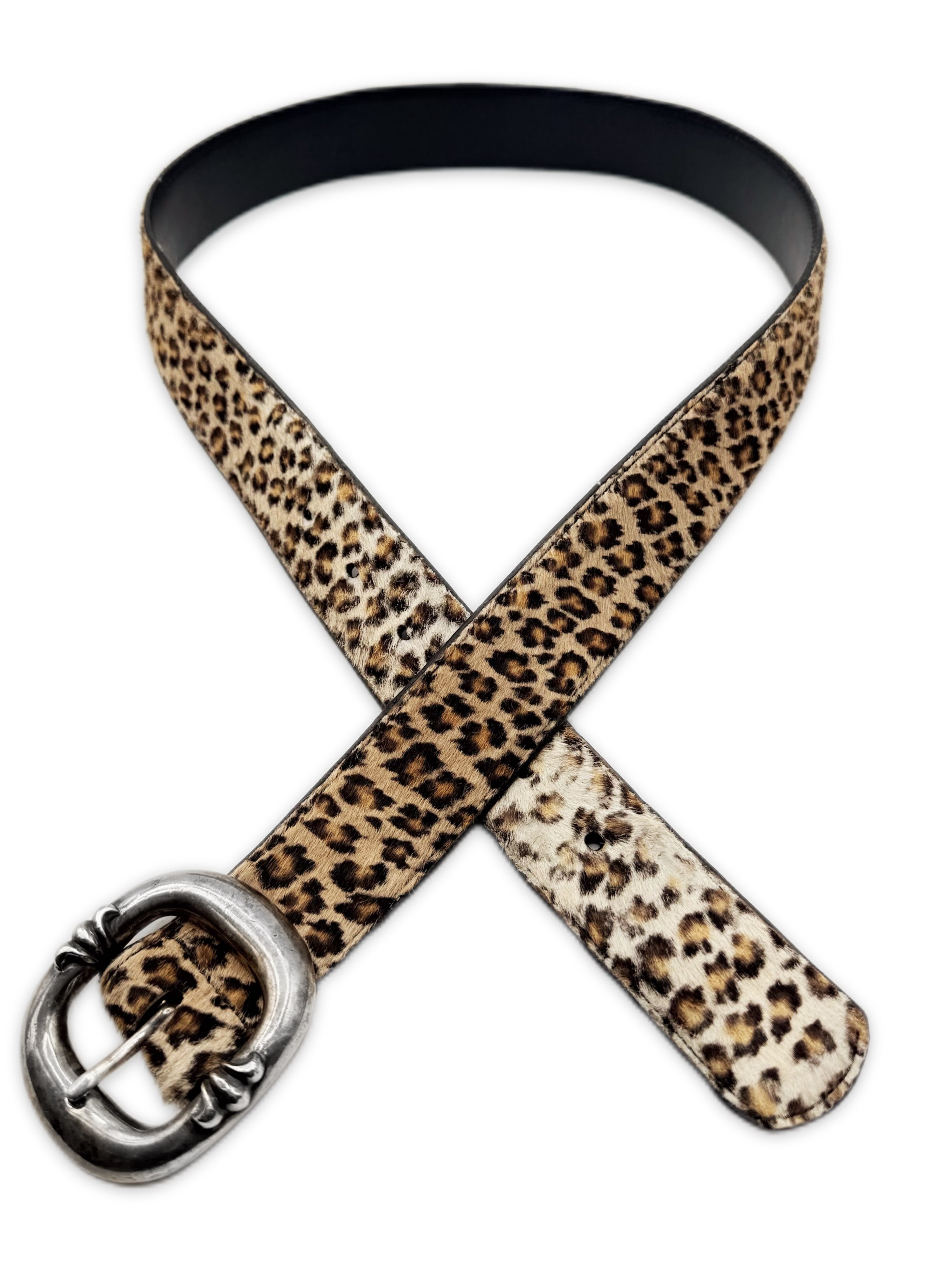 Chrome Hearts Leopard / Cheetah Gunslinger Pony Hair Belt