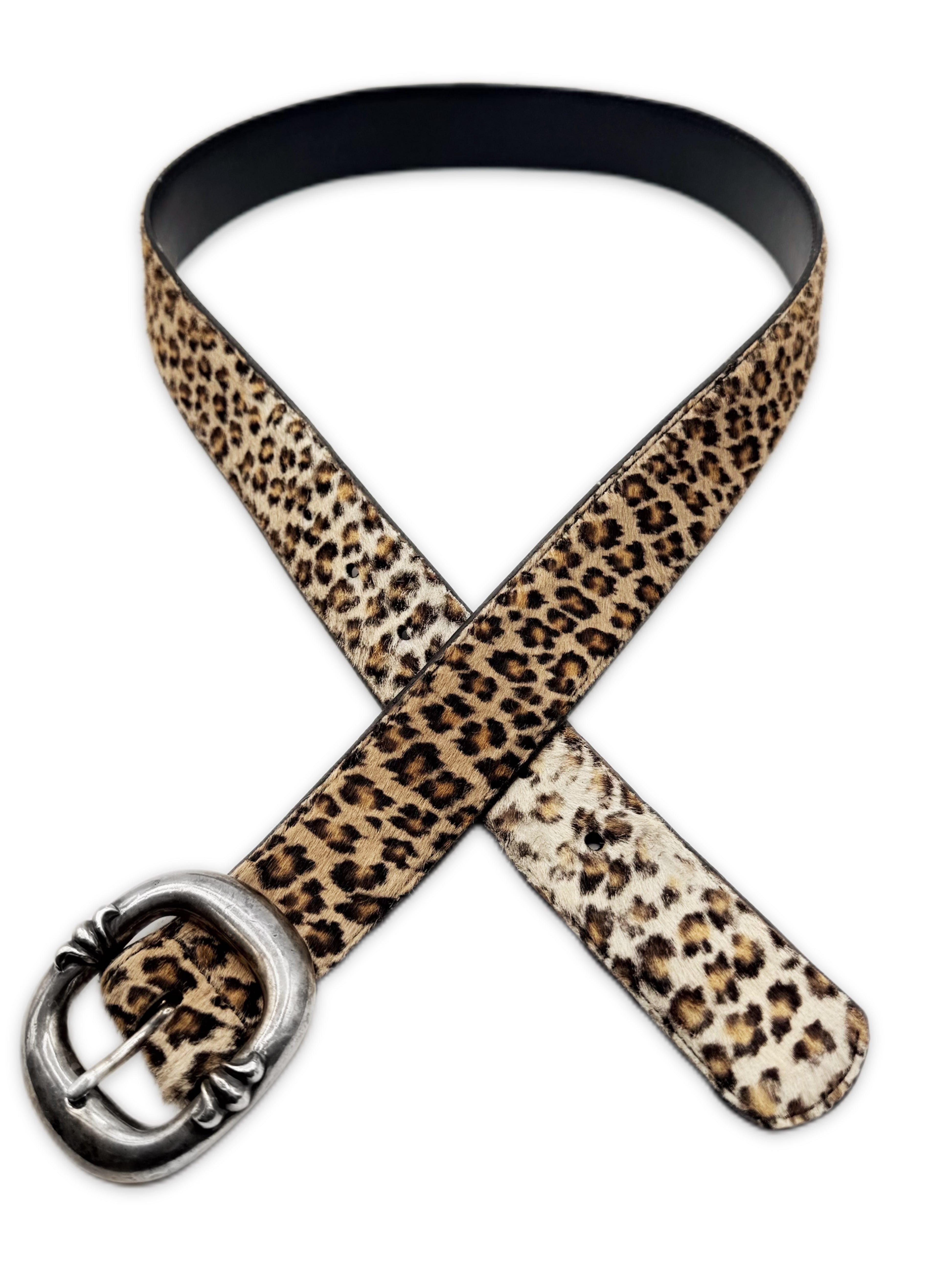 Chrome Hearts Leopard / Cheetah Gunslinger Pony Hair Belt