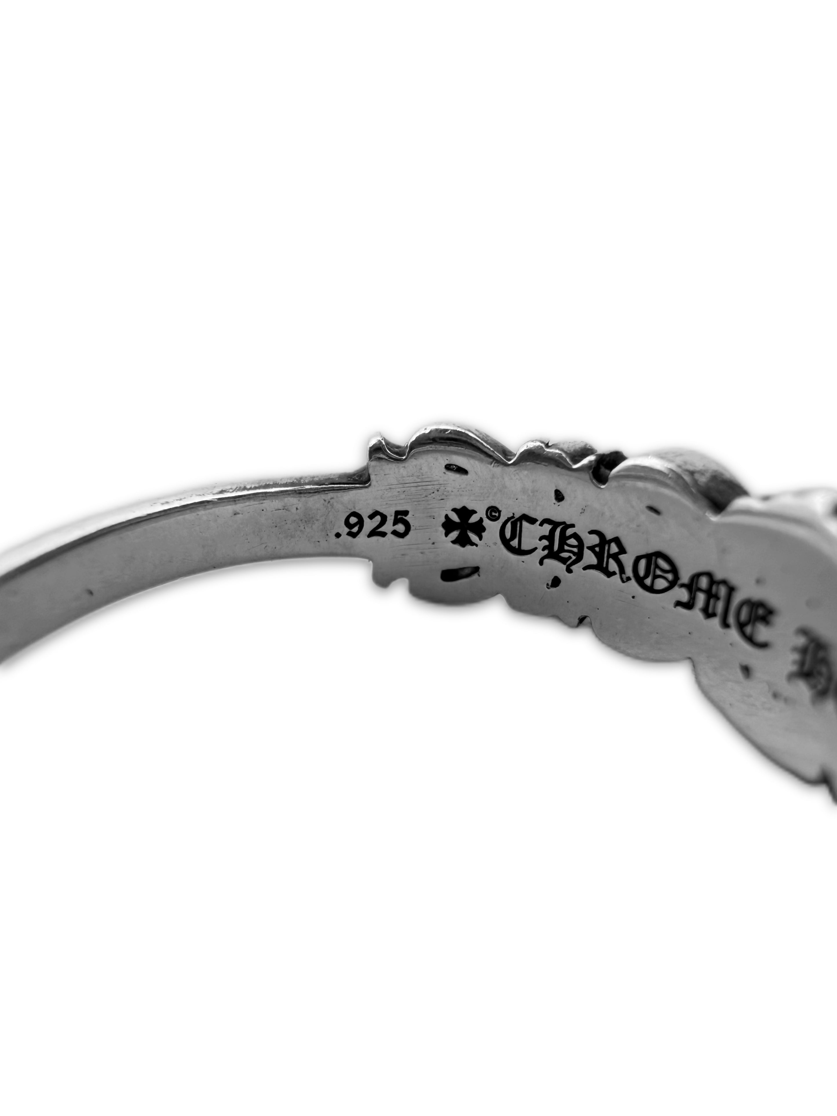 Chrome Hearts Floral .925 Silver Etched Ring