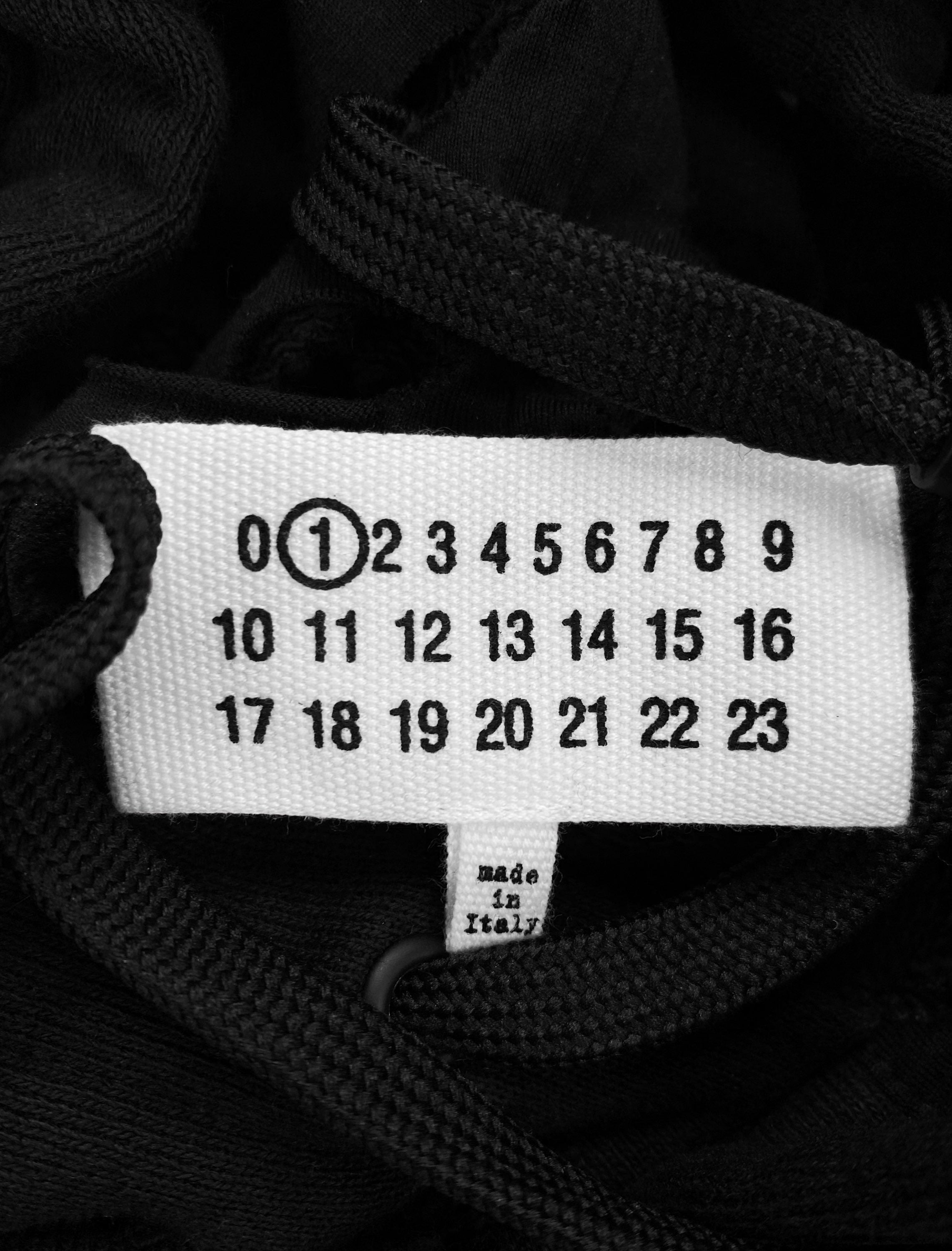 AW20 Maison Margiela ‘Hole Punch’ Black Cut Out Hoodie