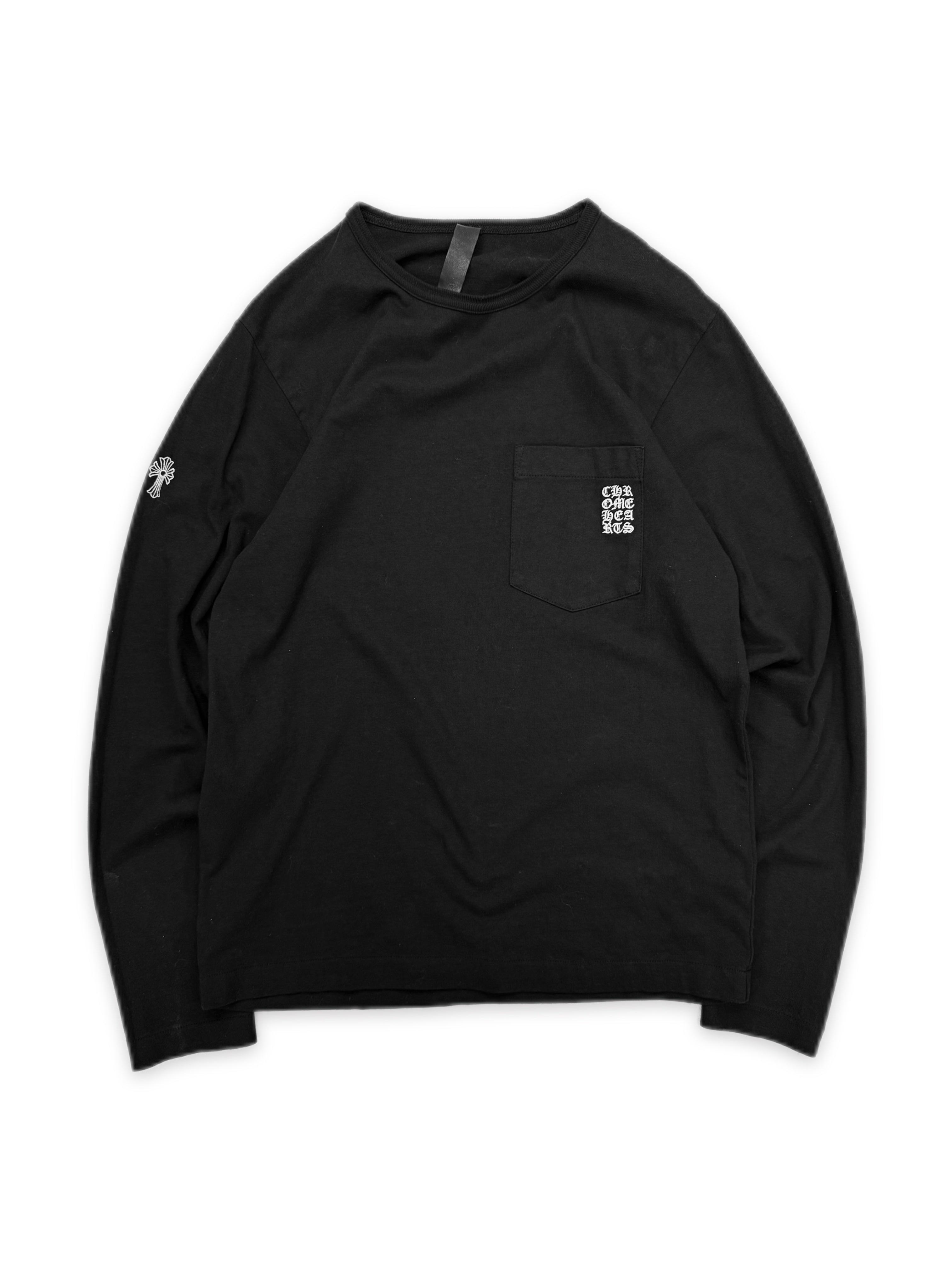 Chrome Hearts ‘Why Not’ Cross Embroidered Front Pocket Long Sleeve