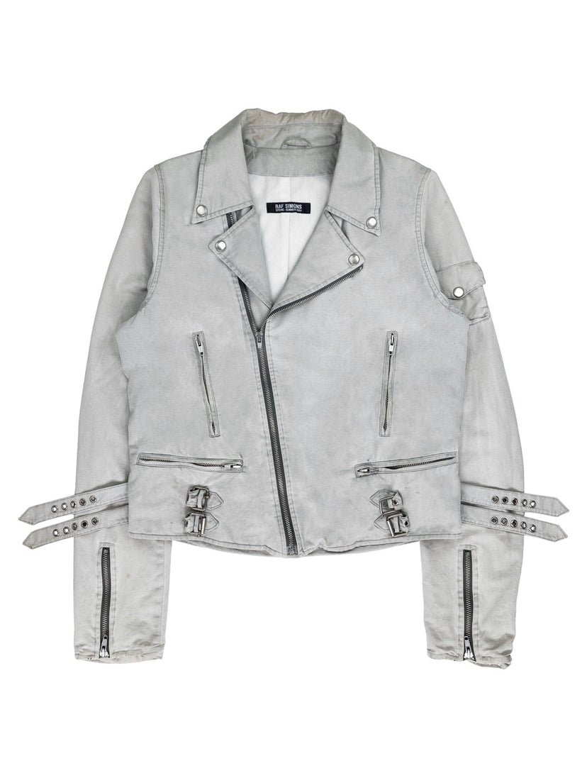 SS04 Raf Simons “MTCBU” Cotton Cargo Pocket Biker Jacket