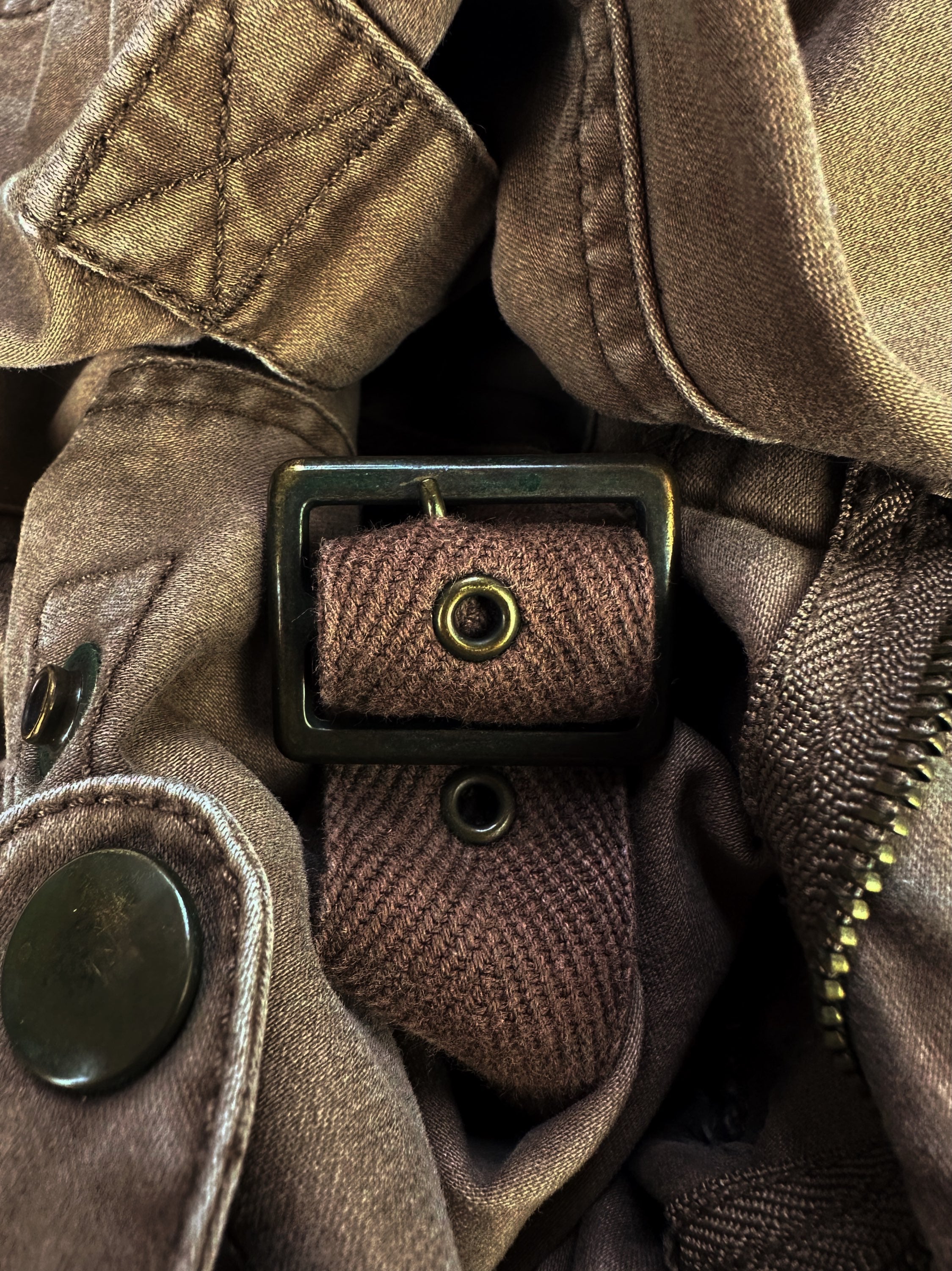 00s Tete Homme ‘Belted’ Multi Pocket Tan Cargo Pants